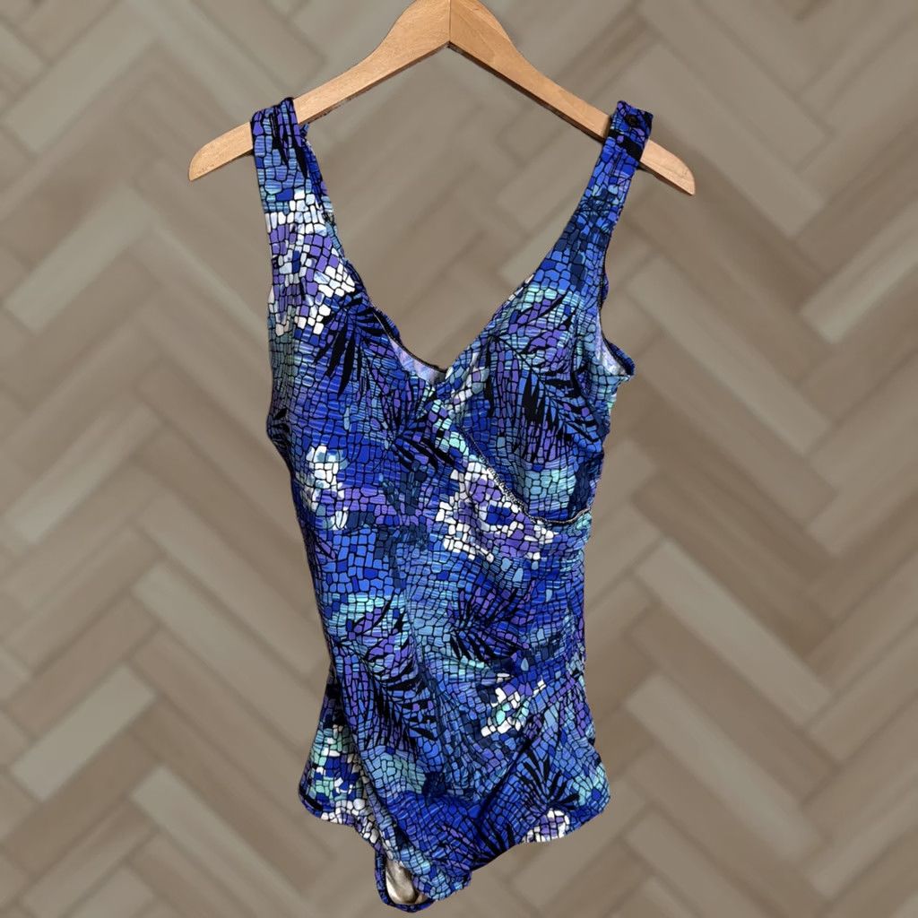 Vintage Le Cove One Piece Plus 20W Swim Blue Women Size ONE SIZE - 1 Thumbnail