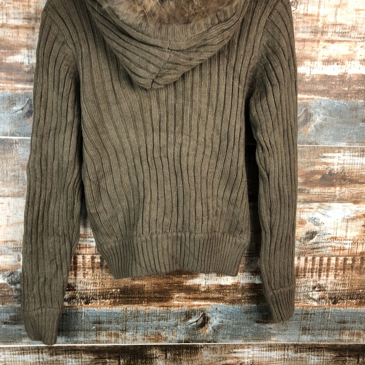 Homespun Knitwear × Japanese Brand Mish Mash japan Brown fur hoodie Knitwear #A2401 Size M / US 6-8 / IT 42-44 - 15 Thumbnail
