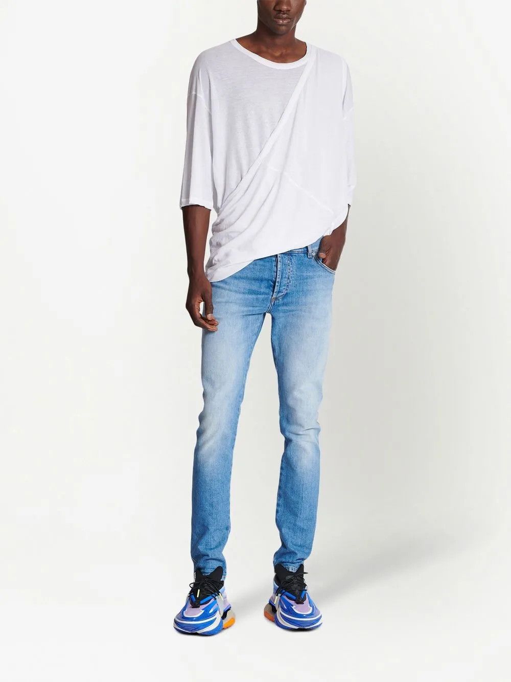 Balmain o1y0426 Denim Pant in Blue Size US 30 / EU 46 - 2 Thumbnail