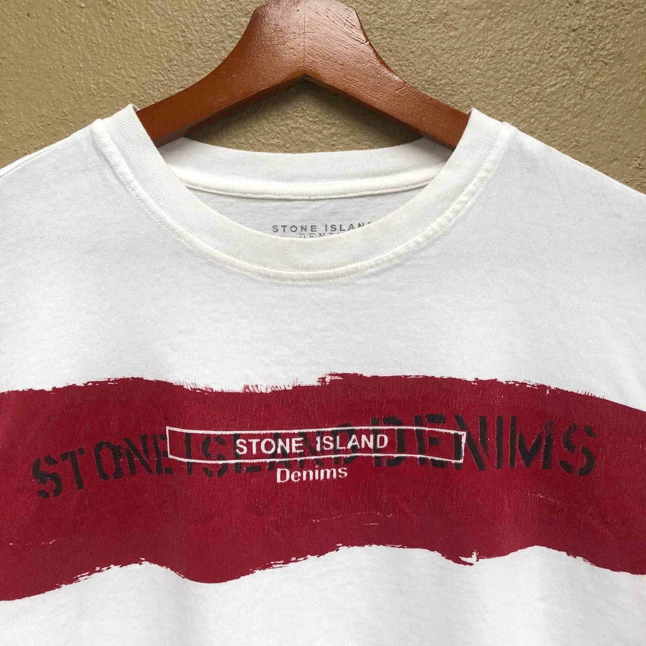 Stone Island 🔥Rare Vintage Stone Island Denims Spellout Tshirt Size US S / EU 44-46 / 1 - 3 Thumbnail