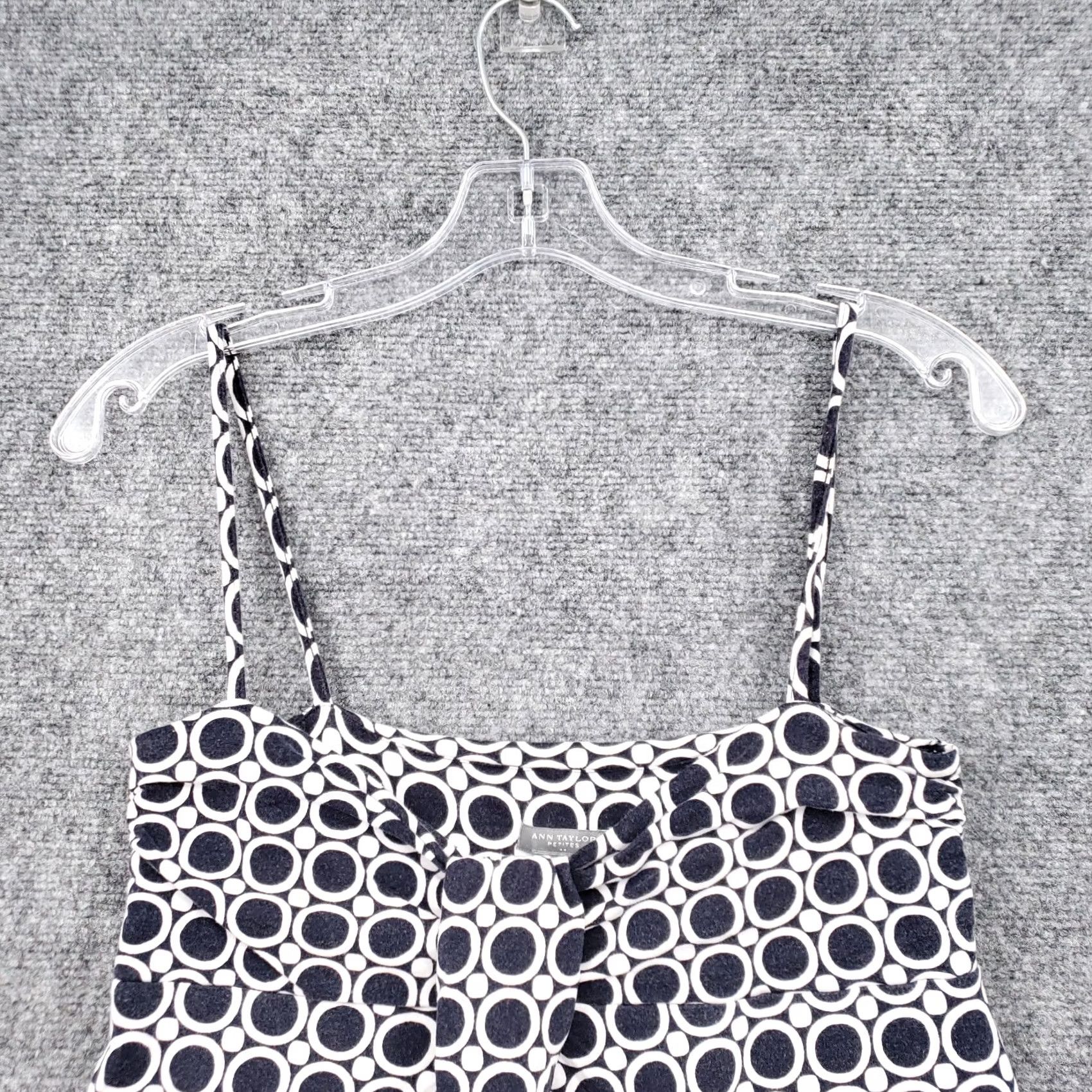 Ann Taylor Ann Taylor Dress Womens SP Petites Blue Mini Geometric Circle Print Sleeveless Size S / US 4 / IT 40 - 5 Thumbnail