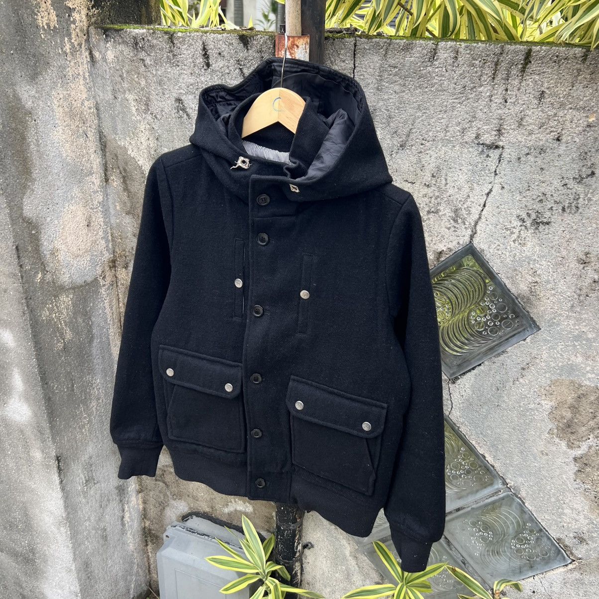 If Six Was Nine “PUNK” BLACK ZIP UP WOOL HOODIE JACKET Size US M / EU 48-50 / 2 - 3 Thumbnail