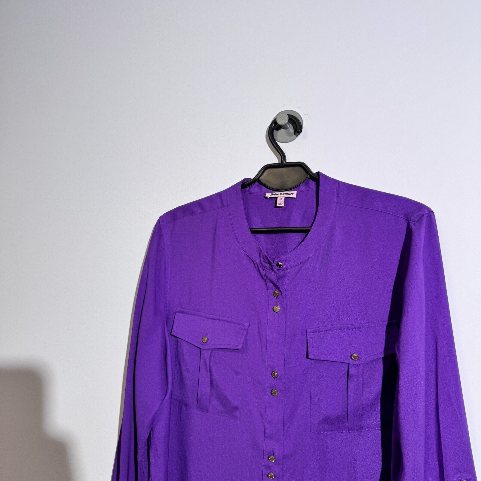 Juicy Couture × Vintage Vintage Juice Couture Purple Polyester Shirt Buton up Size M Size US M / EU 48-50 / 2 - 3 Thumbnail