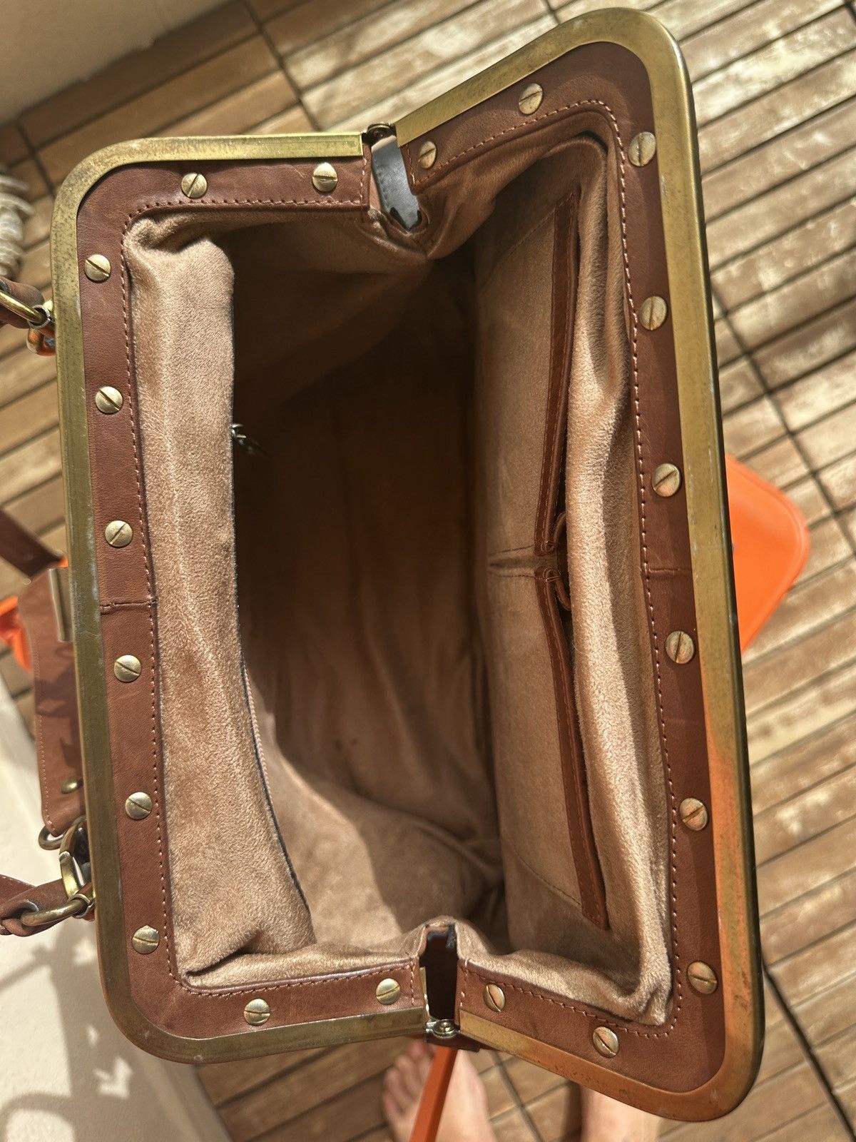 Other LaLaQueen Large Doctor Bag Brown Leather Size ONE SIZE - 9 Thumbnail