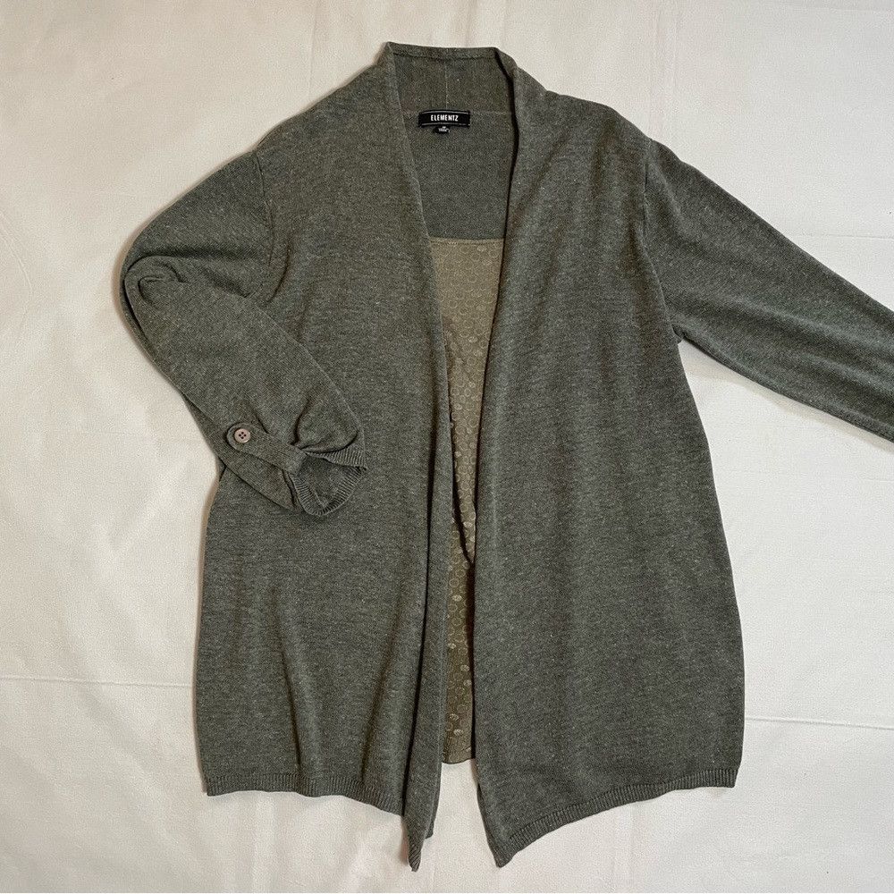 Other Elementz Grey Cardigan With Attached Tank Top Size M Size M / US 6-8 / IT 42-44 - 8 Thumbnail