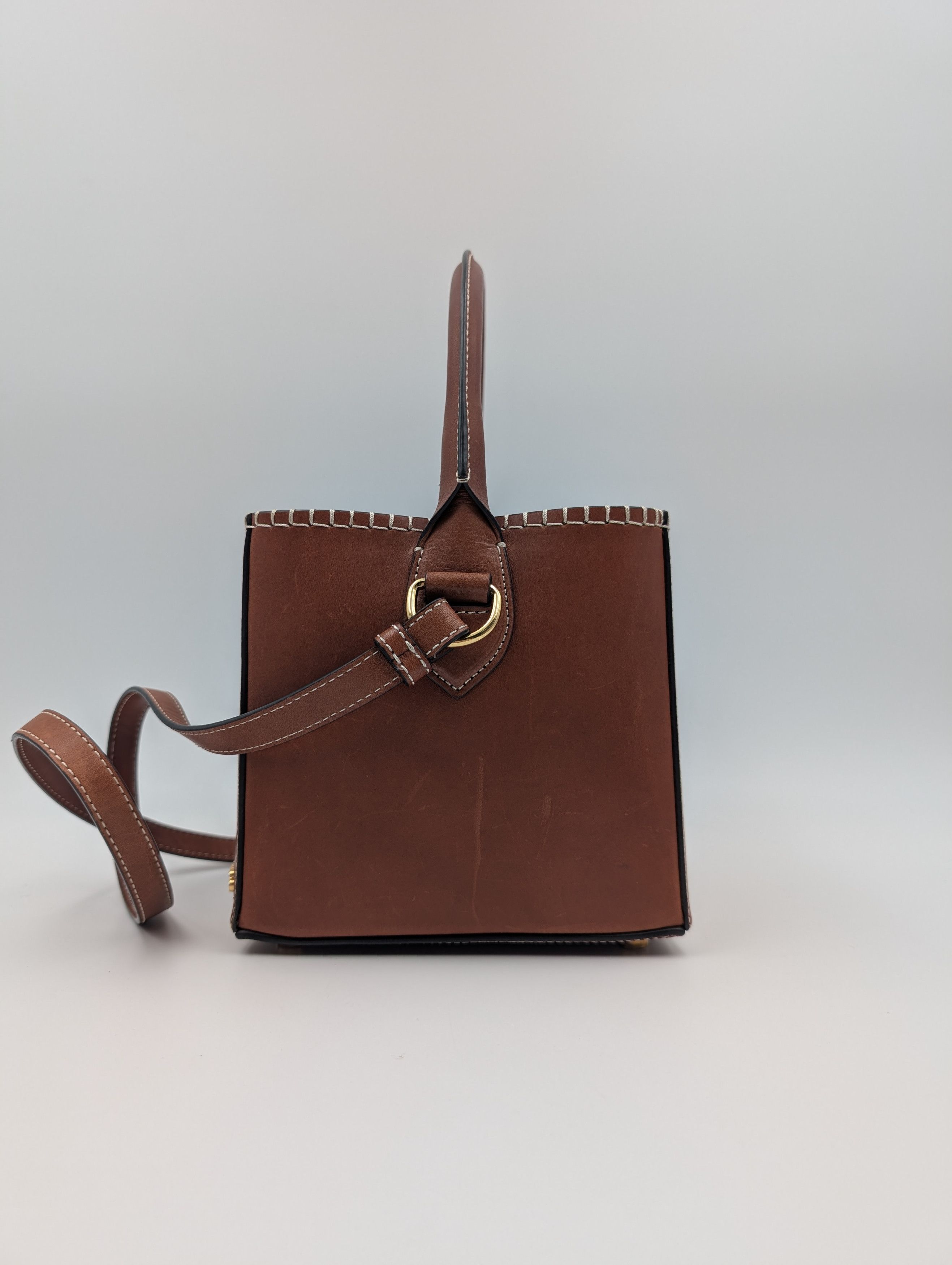 Jacquemus Jacquemus Brown Leather Le Seau Carre Bucket Bag Size ONE SIZE - 5 Thumbnail