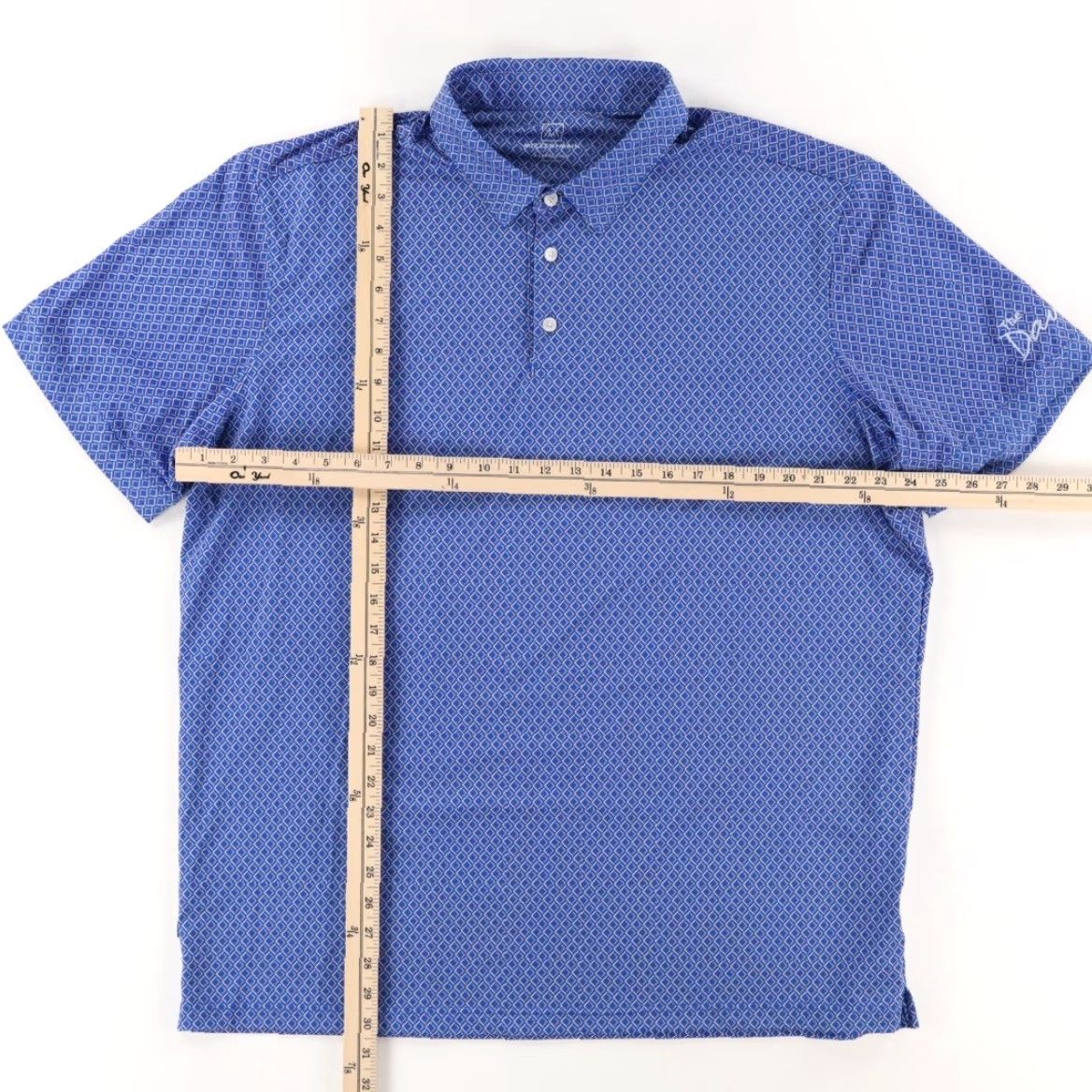 Mizzen+Main Mizzen + Main Wendy's The Dave High Stretch Polo Shirt Blue Men's XL Shirt Size US XL / EU 56 / 4 - 3 Thumbnail