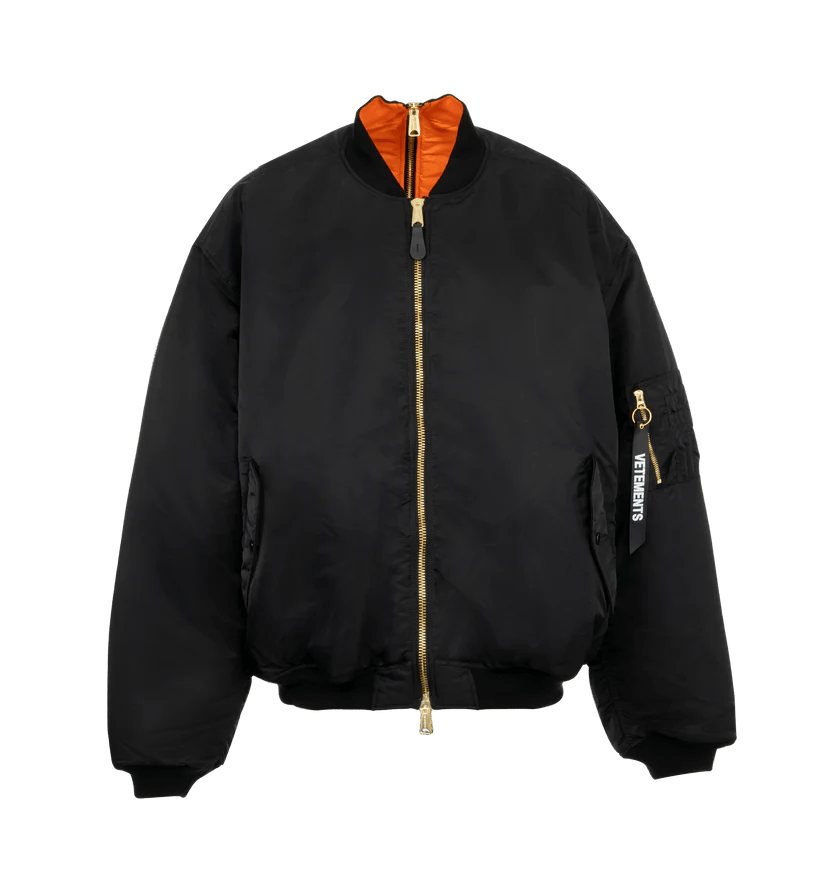 Vetements o1h1sh10525 Double Zip Bomber Jacket in Black Size US L / EU 52-54 / 3 - 1 Thumbnail