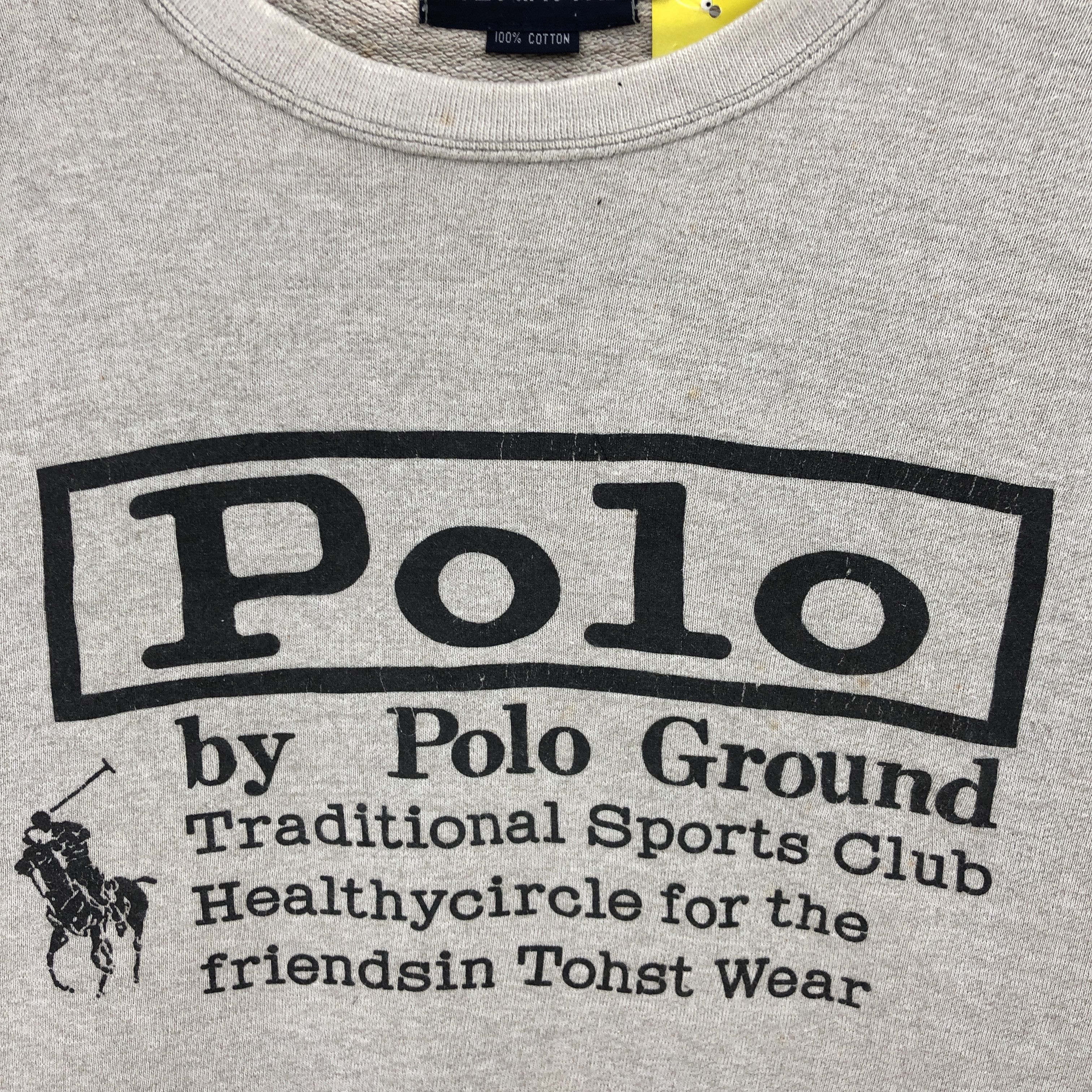 Japanese Brand × Vintage Vintage 90s Polo Ground Sweater Sweatshirt Jumper Size US XL / EU 56 / 4 - 5 Thumbnail