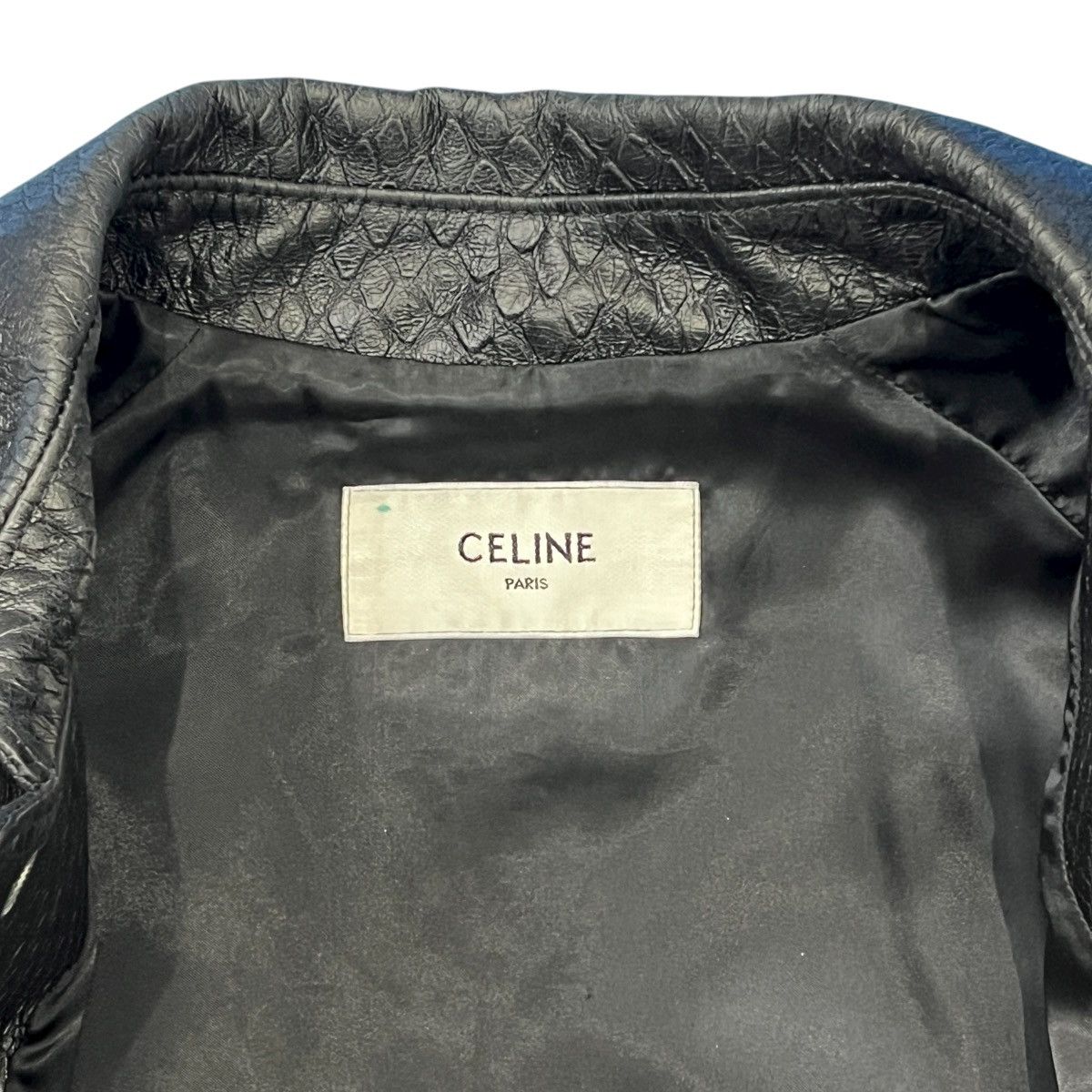 Celine CELINE 2019AW HEDI SLIMANE Python Embossed Leather Jacket Size US M / EU 48-50 / 2 - 4 Thumbnail