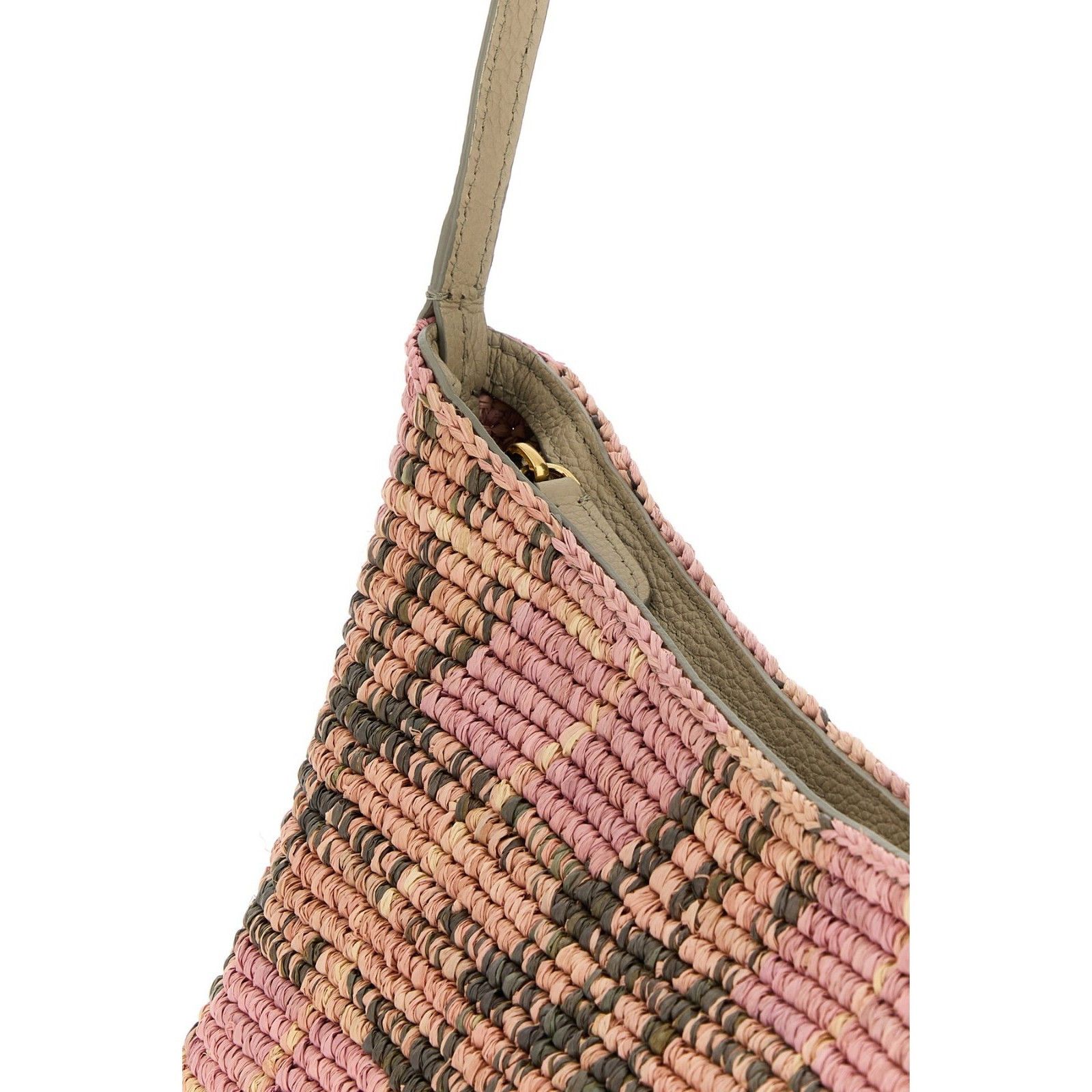Burberry BURBERRY Mini Margate Pink Embroidered Raffia Shoulder Bag N Size ONE SIZE - 4 Thumbnail