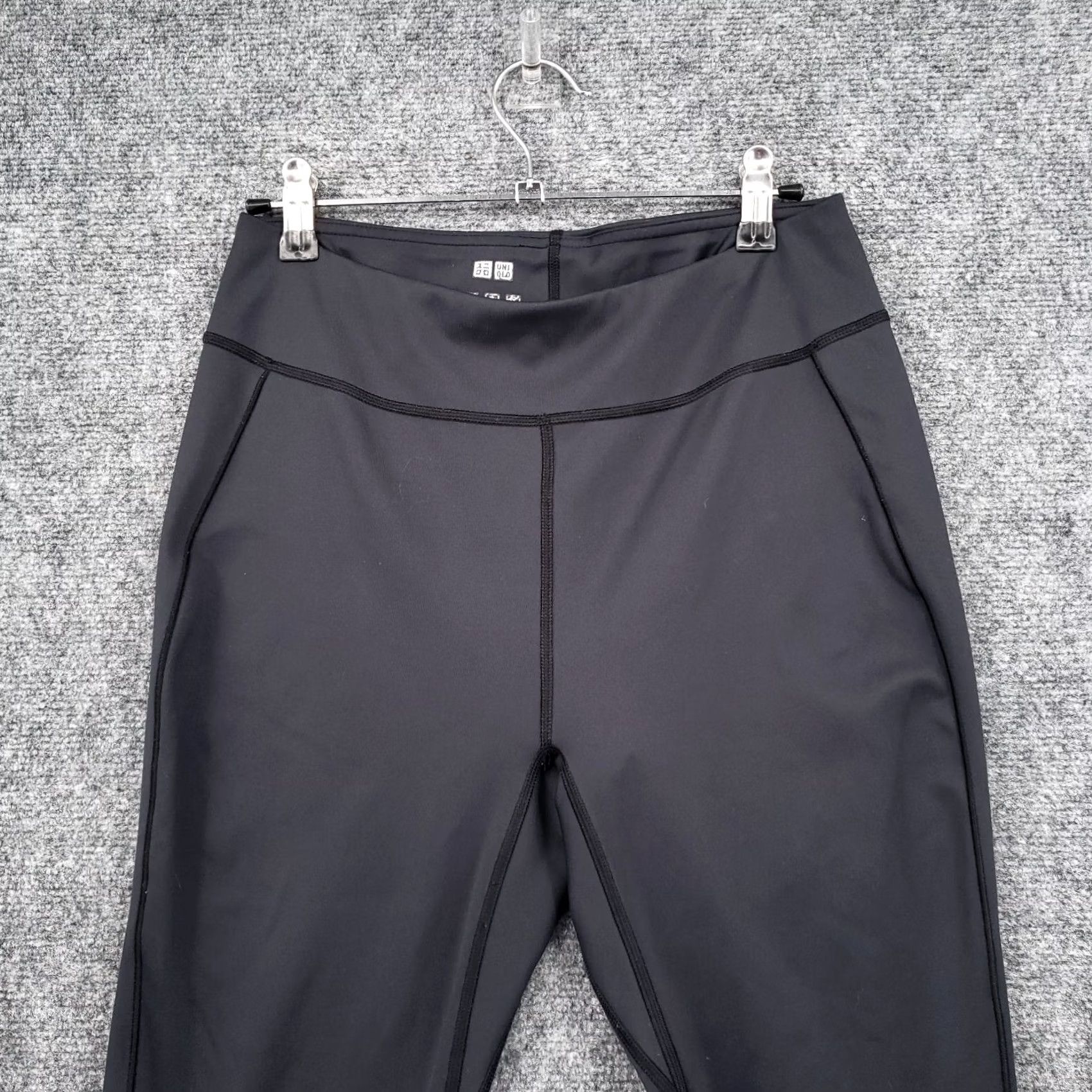 Uniqlo Uniqlo Ankle Womens M Gray Leggings Mid Rise Skinny Stretch Pull Gym Yoga Size 32" / US 10 / IT 46 - 3 Thumbnail