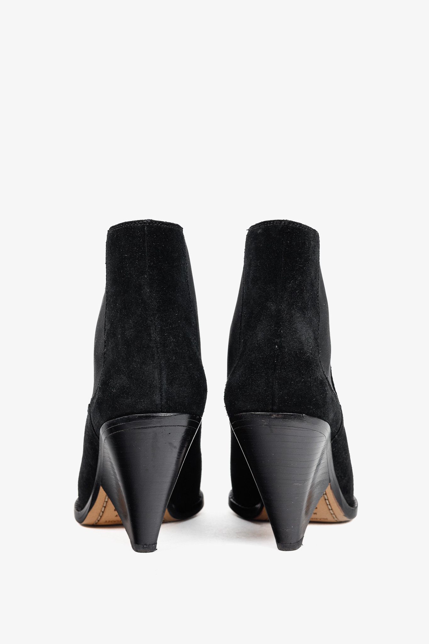 Isabel Marant Isabel Marant Lemsey Black Suede Ankle Boots Size US 4.5 / IT 34.5 - 3 Thumbnail