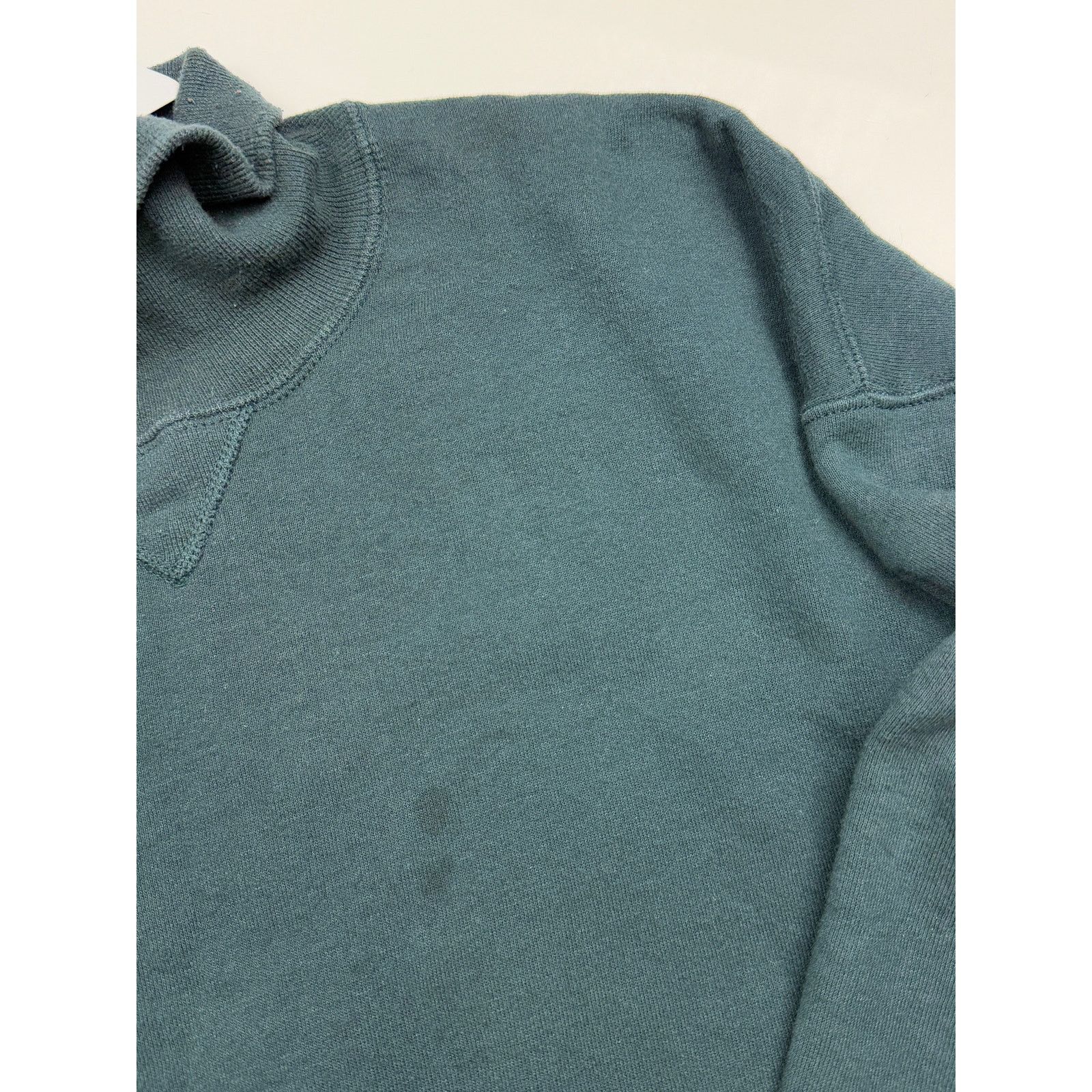 Vintage Vintage 90s Russell Athletic Boxy Turtleneck XL Blue Green Size US XL / EU 56 / 4 - 4 Thumbnail