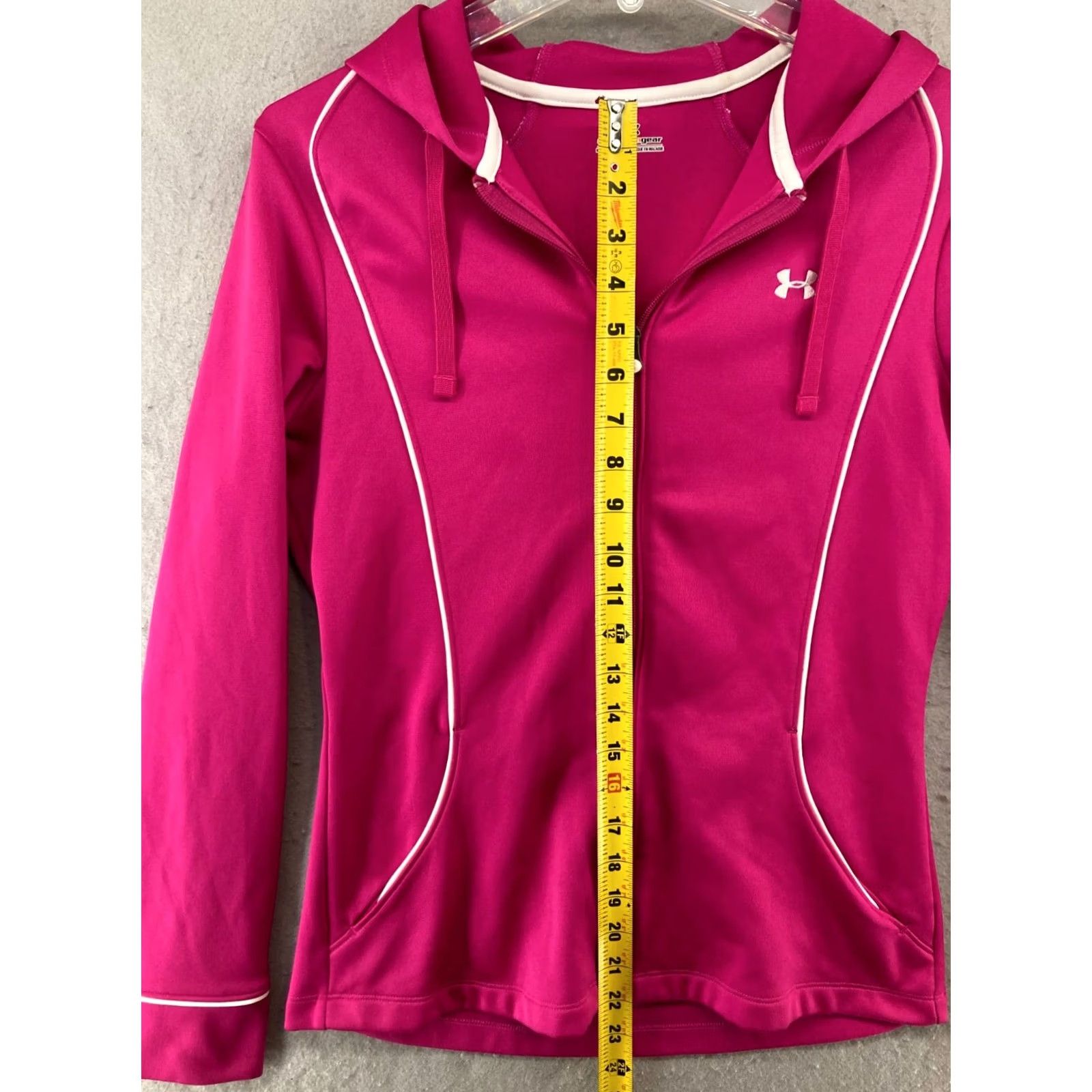 Under Armour Under Armour Jacket Womens Small pink Hoodie Sweatshirt Full Zip Athletic Size S / US 4 / IT 40 - 3 Thumbnail