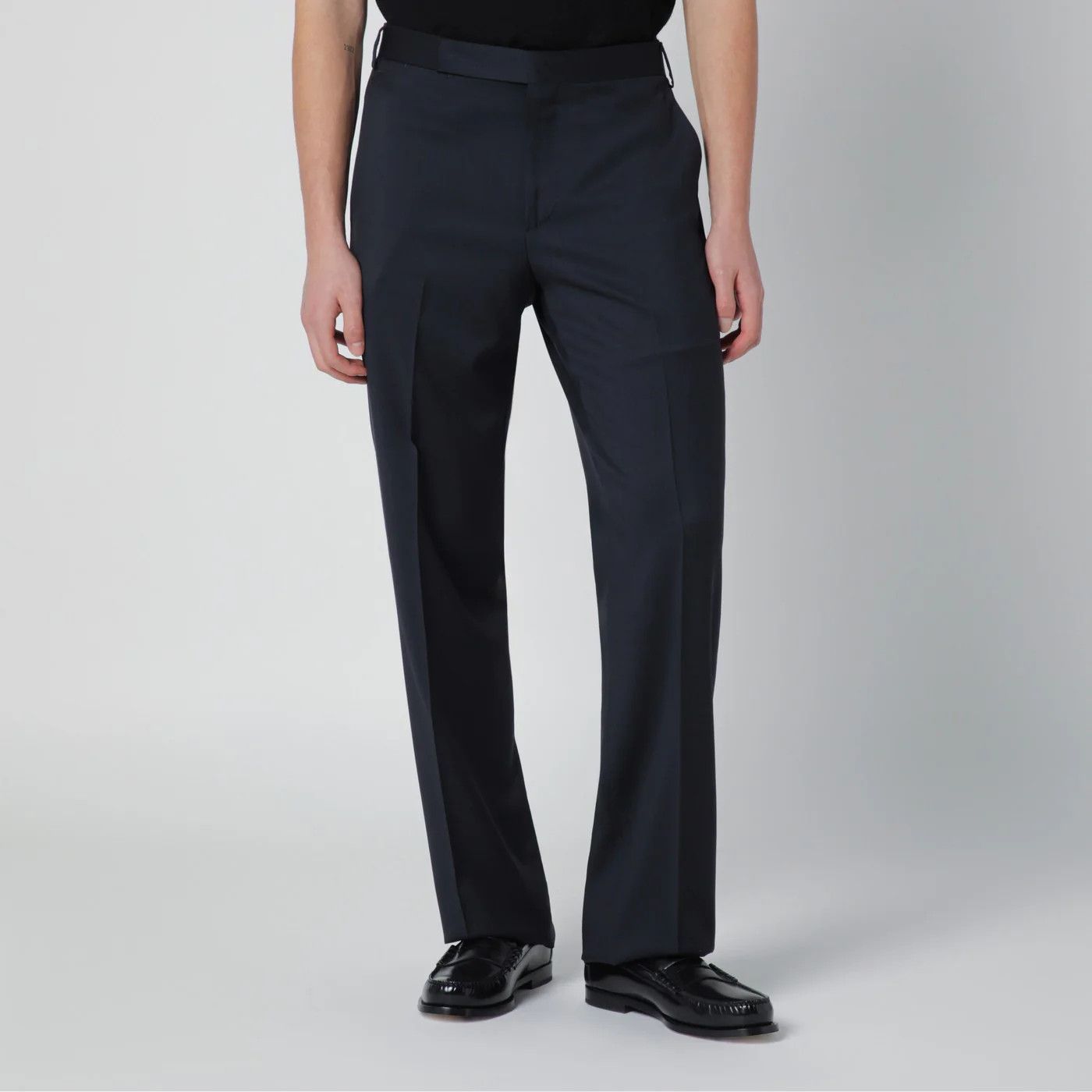 Lardini o1d2blof0526 Wool Trousers Pants in Blue Size US 30 / EU 46 - 1 Thumbnail