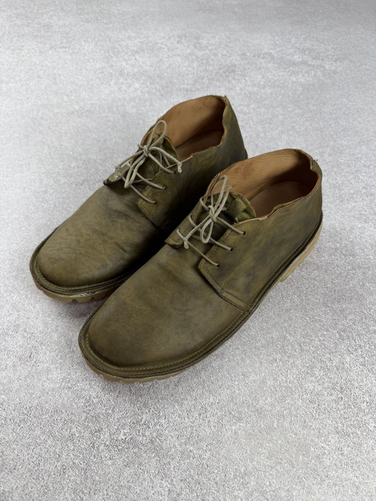 MoMA MoMA Genuine Rubber Leather Shoes Olive Green Size 44-45 Size US 11 / EU 44 - 1 Thumbnail