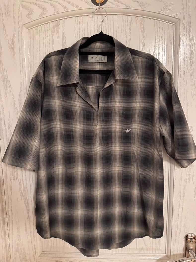 Our Legacy Jointed grid short-sleeved shirt