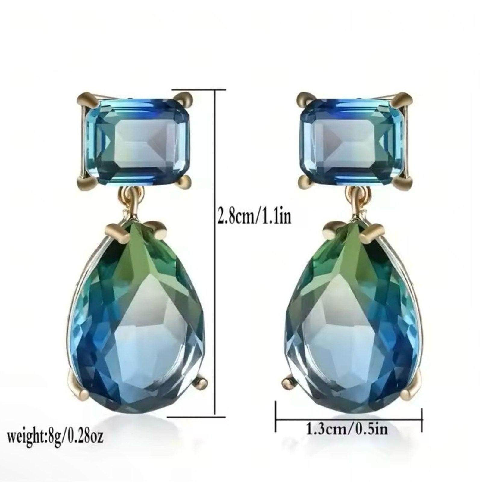 Other Luxury Trendy Water Drop Earrings For Women Girls Zirconia Size ONE SIZE - 4 Thumbnail