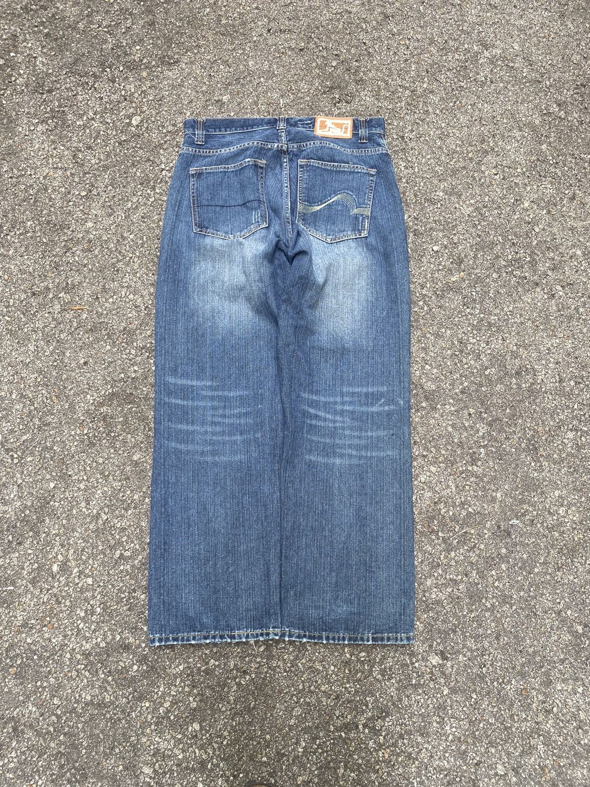 DrunknMunky × Southpole Vintage Y2K Drunkn Munky Denim Faded Baggy Jeans Size US 34 / EU 50 - 8 Thumbnail