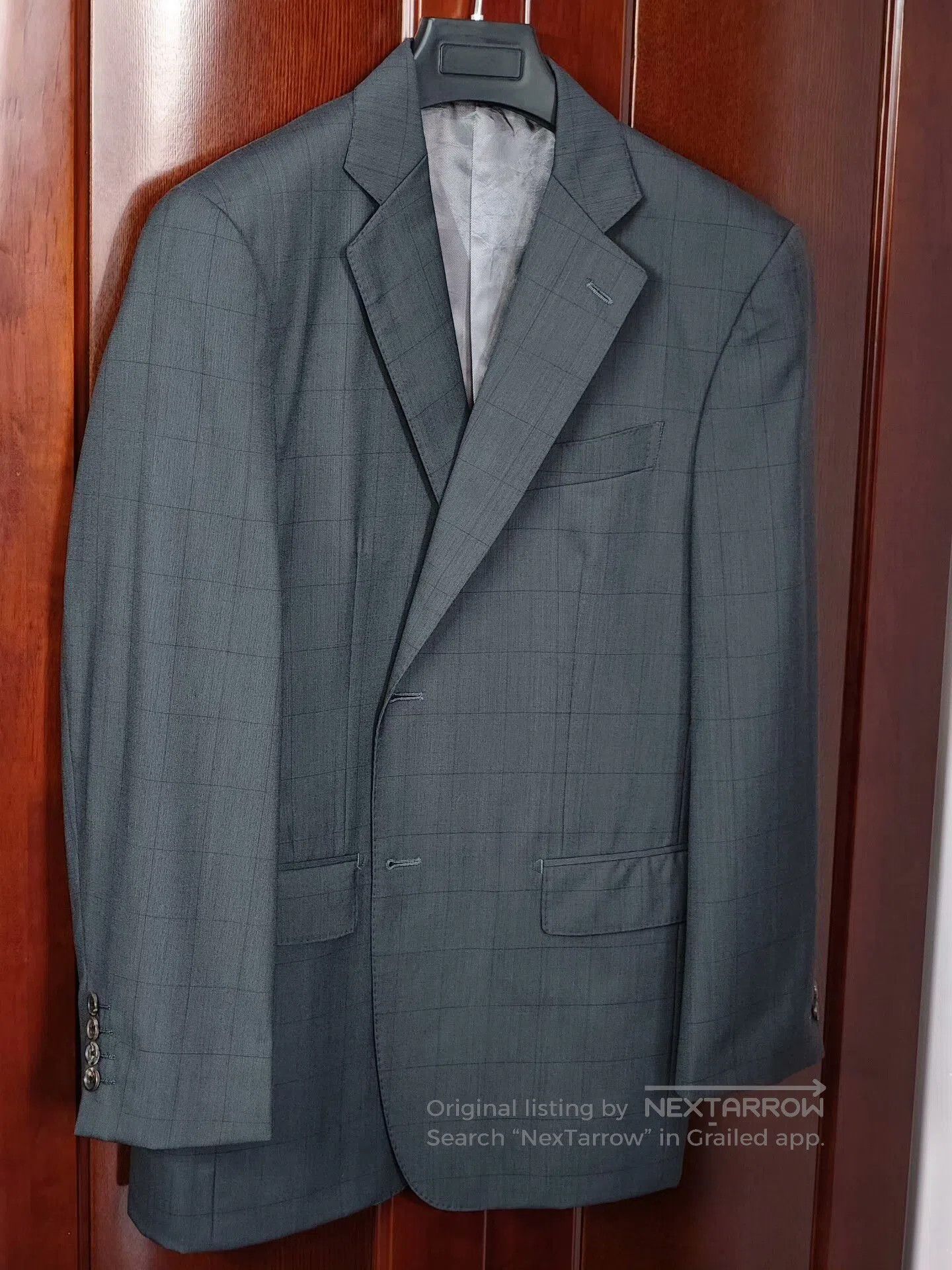 Japanese Brand Taylor Lodge Gray Green Wool Blend Suit. Size US L / EU 52-54 / 3 - 1 Thumbnail