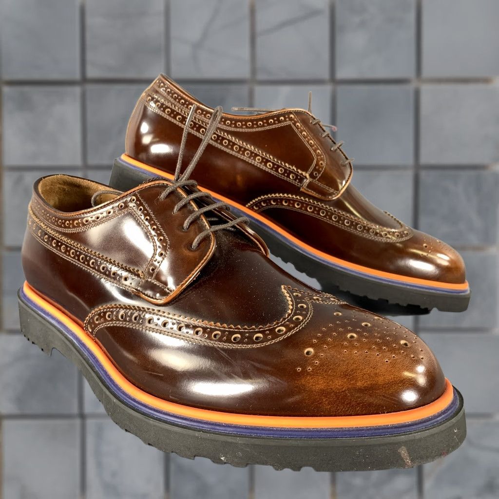 Paul Smith PAUL SMITH Wingtip Loafers Brown Orange Size 10 Size US 10 / EU 43 - 1 Thumbnail