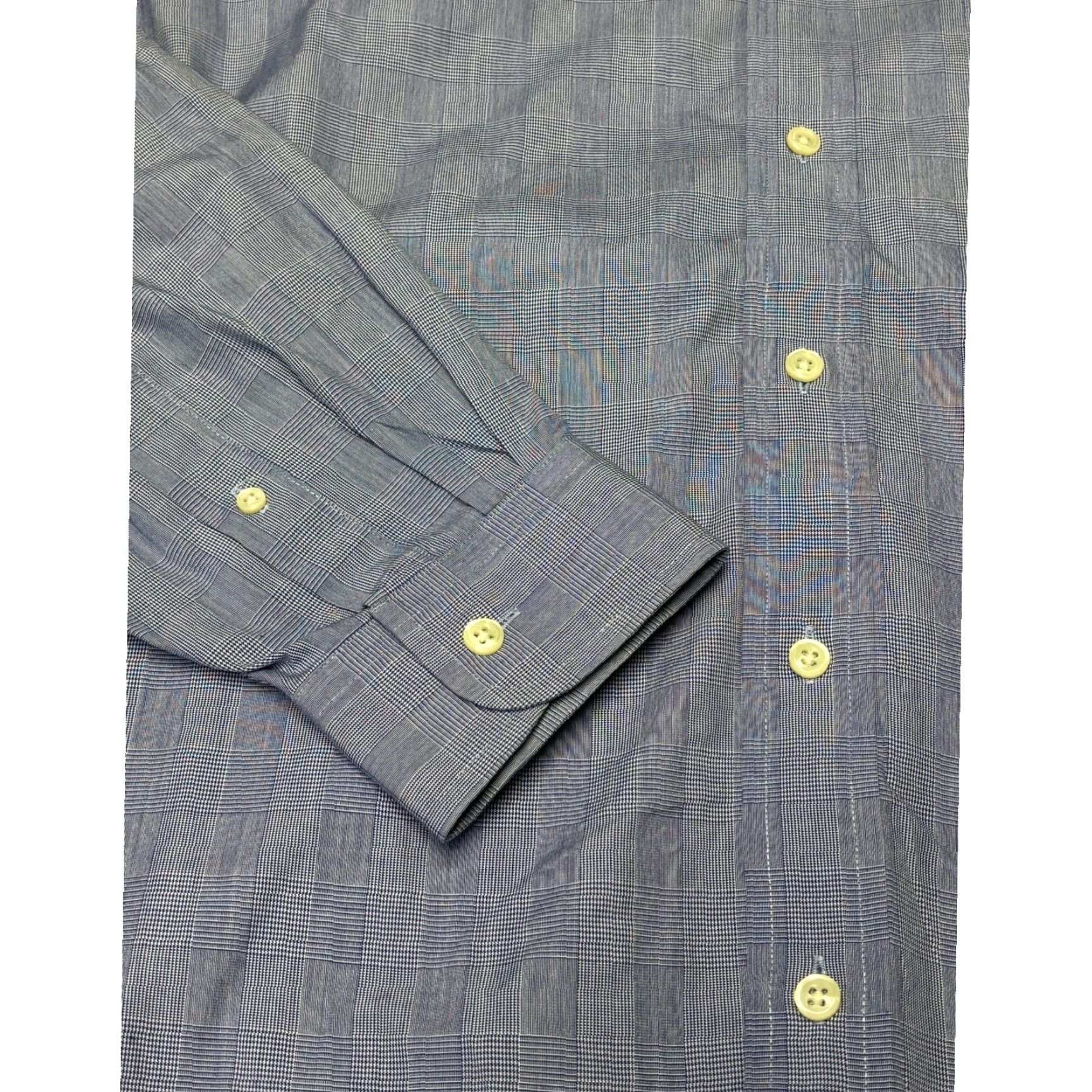 J.Crew J.CREW Shirt Mens Blue Glen Plaid Cotton Long Sleeve 15.5 34 47 Chest Button-Up Pocket Size US L / EU 52-54 / 3 - 4 Thumbnail