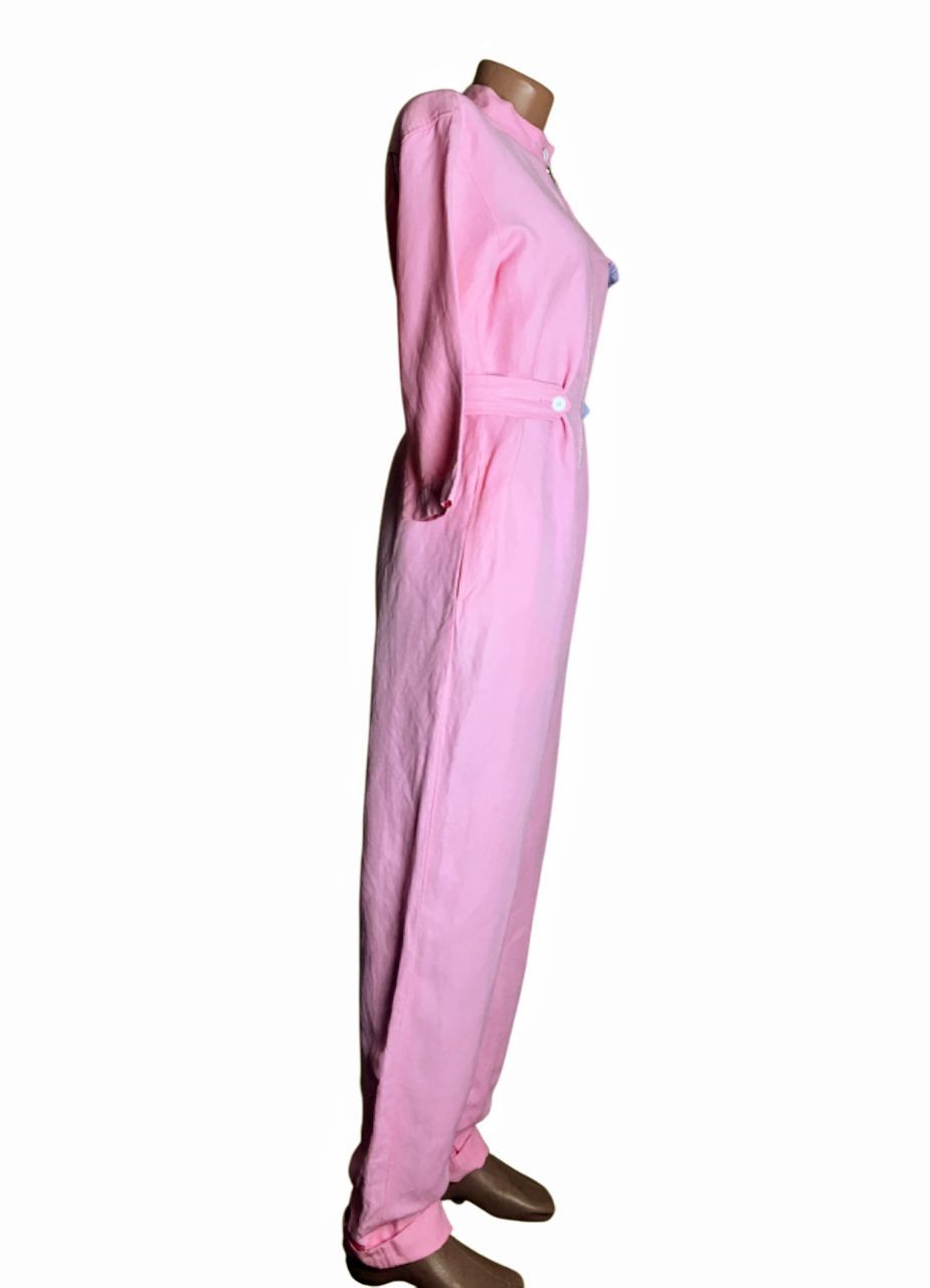 Sandro Sandro Straight-leg Twill Jumpsuit Pink Size EU 36 Size 27" / US 4 / IT 40 - 4 Thumbnail