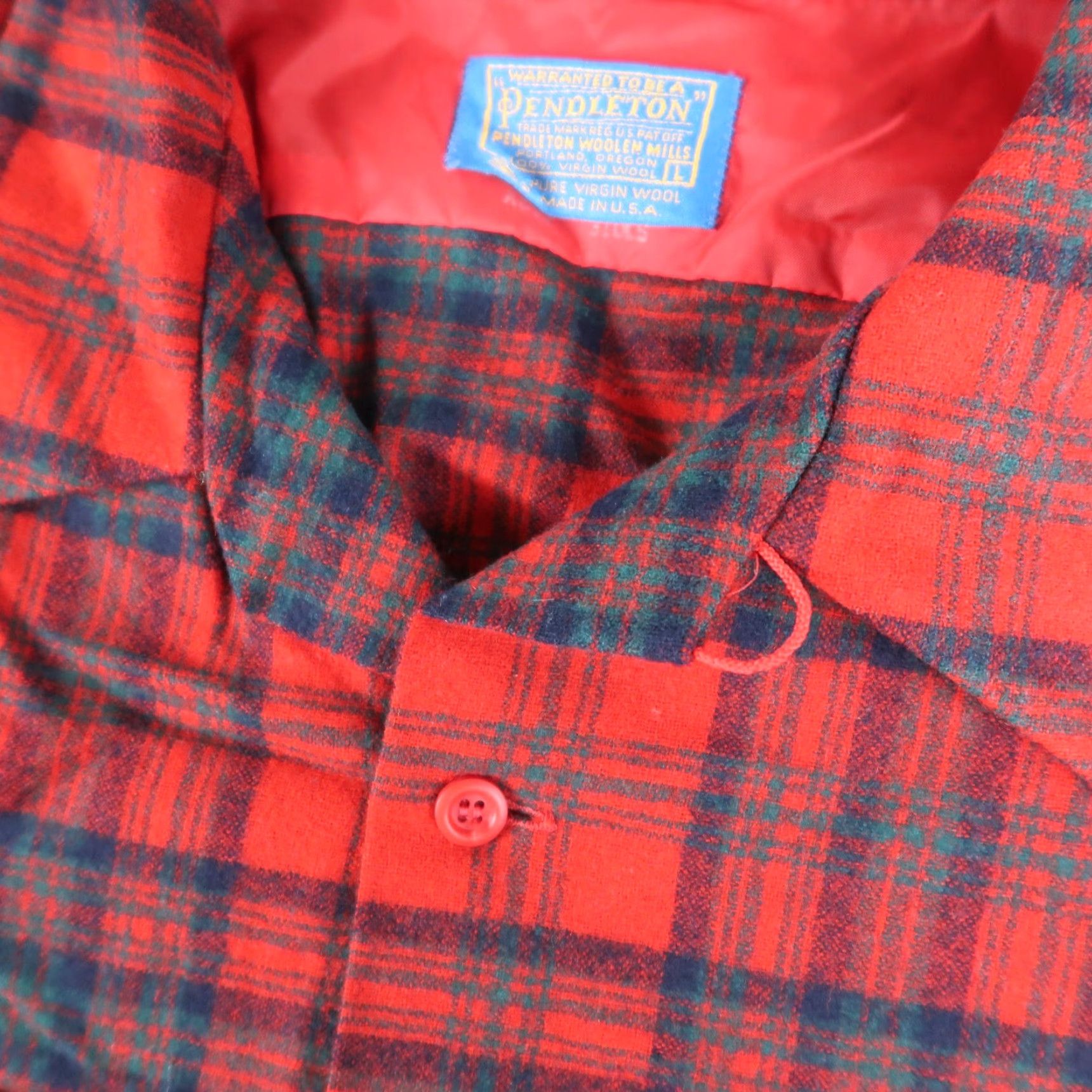 Pendleton VINTAGE Pendleton Board Shirt Shirt Mens L Red Wool Flap Pockets Loop Collar 90s Retro USA Button-Up Size US L / EU 52-54 / 3 - 6 Thumbnail