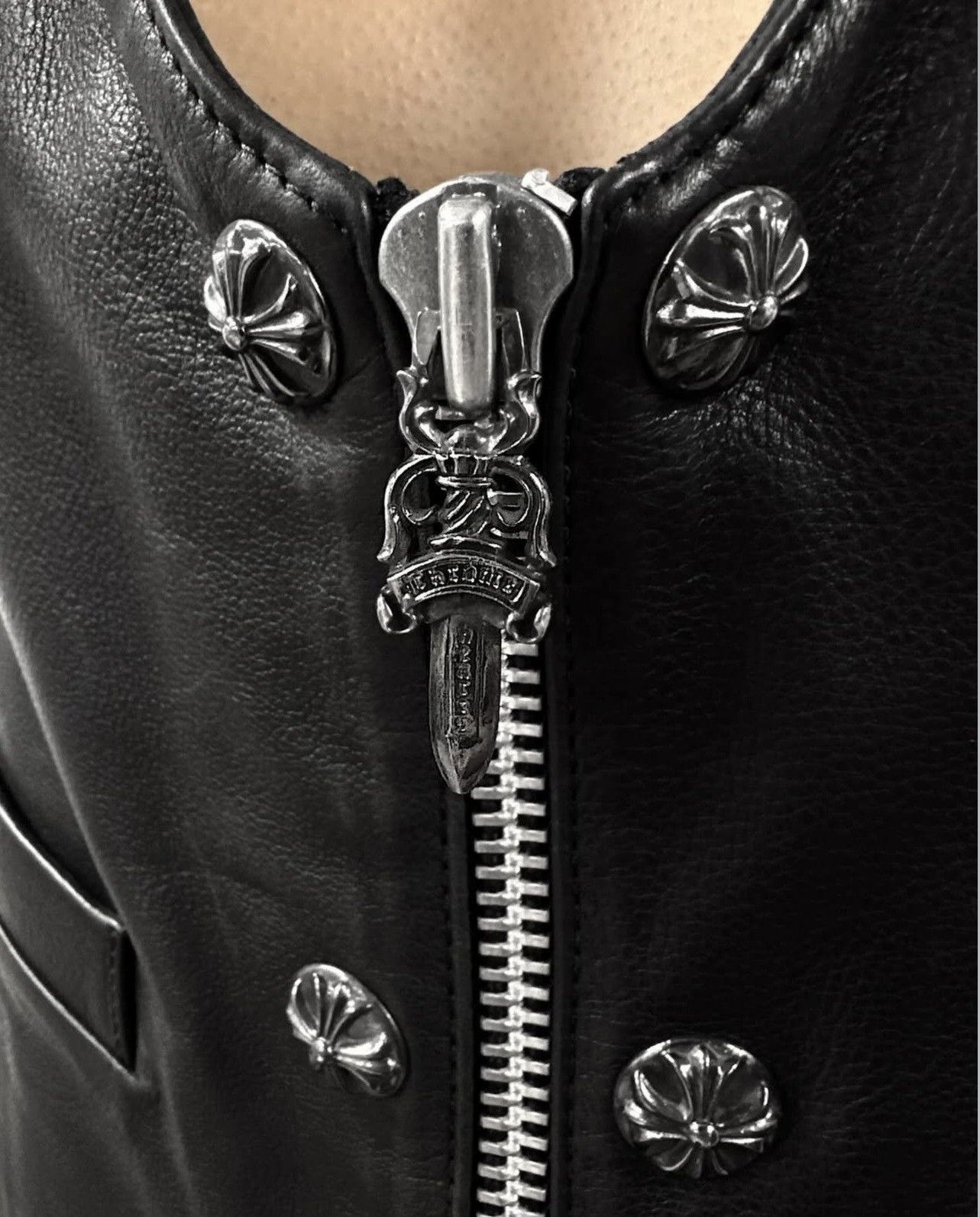 Chrome Hearts Chrome Hearts .925 Silver Leather Vest Size US M / EU 48-50 / 2 - 7 Thumbnail