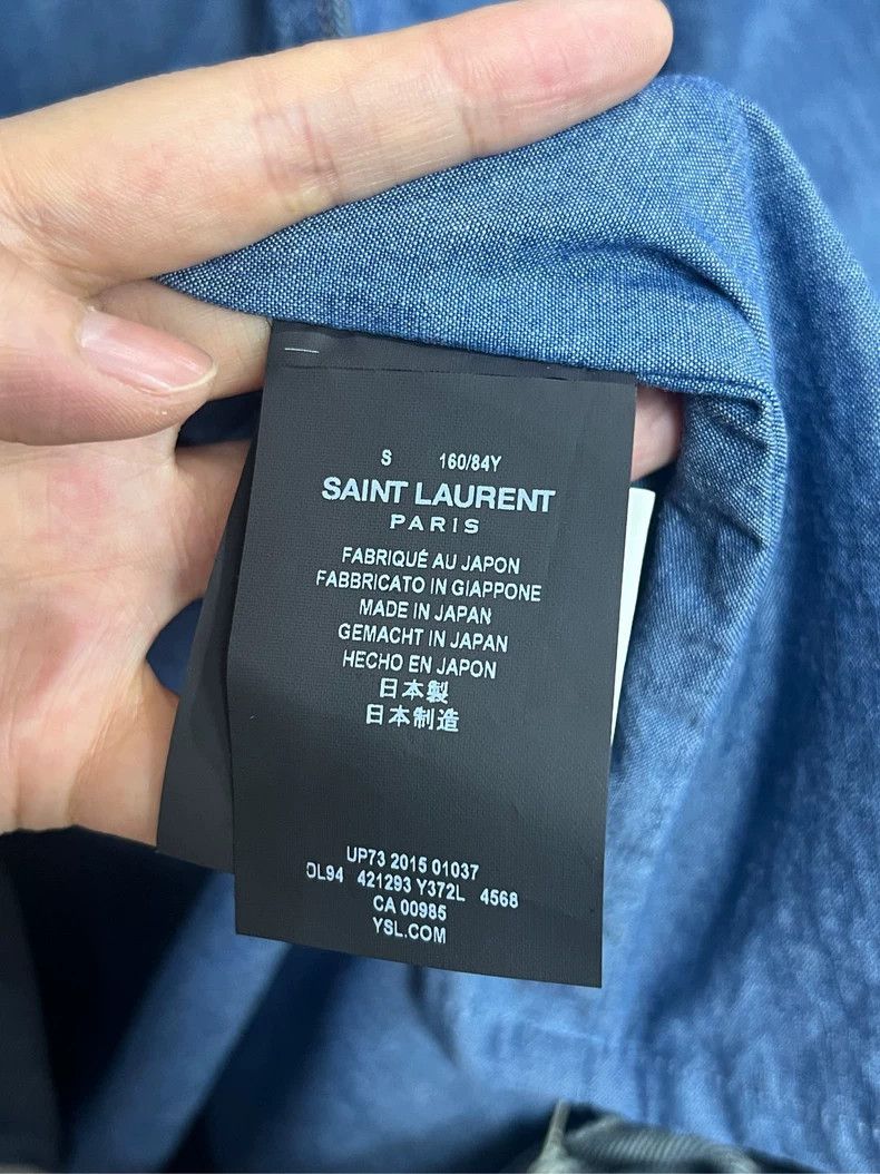 Saint Laurent Paris Saint Laurent Paris Denim Patchwork Cape 2505-Nextarrow Size US S / EU 44-46 / 1 - 3 Thumbnail