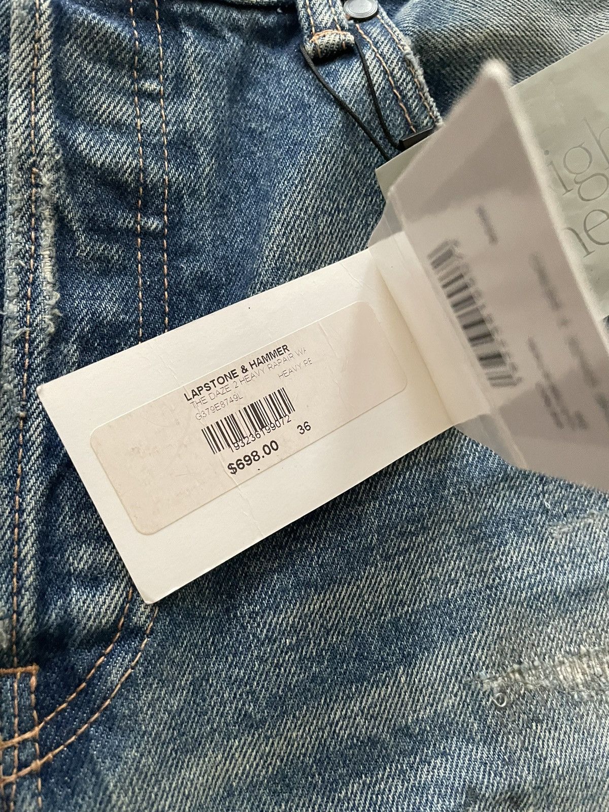 John Elliott John Elliott Daze Heavy Repair Denim Mid Wash Crash Boro Size US 36 / EU 52 - 8 Thumbnail