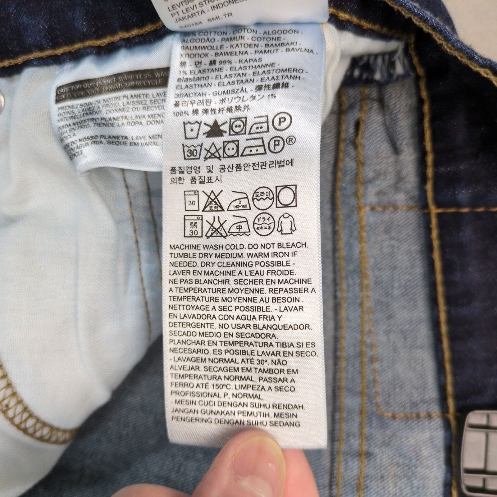 Levi's Levi's 514 Men's Big 52x28 Dark Wash Stretch Denim Jeans Size US 44 / EU 60 - 6 Thumbnail
