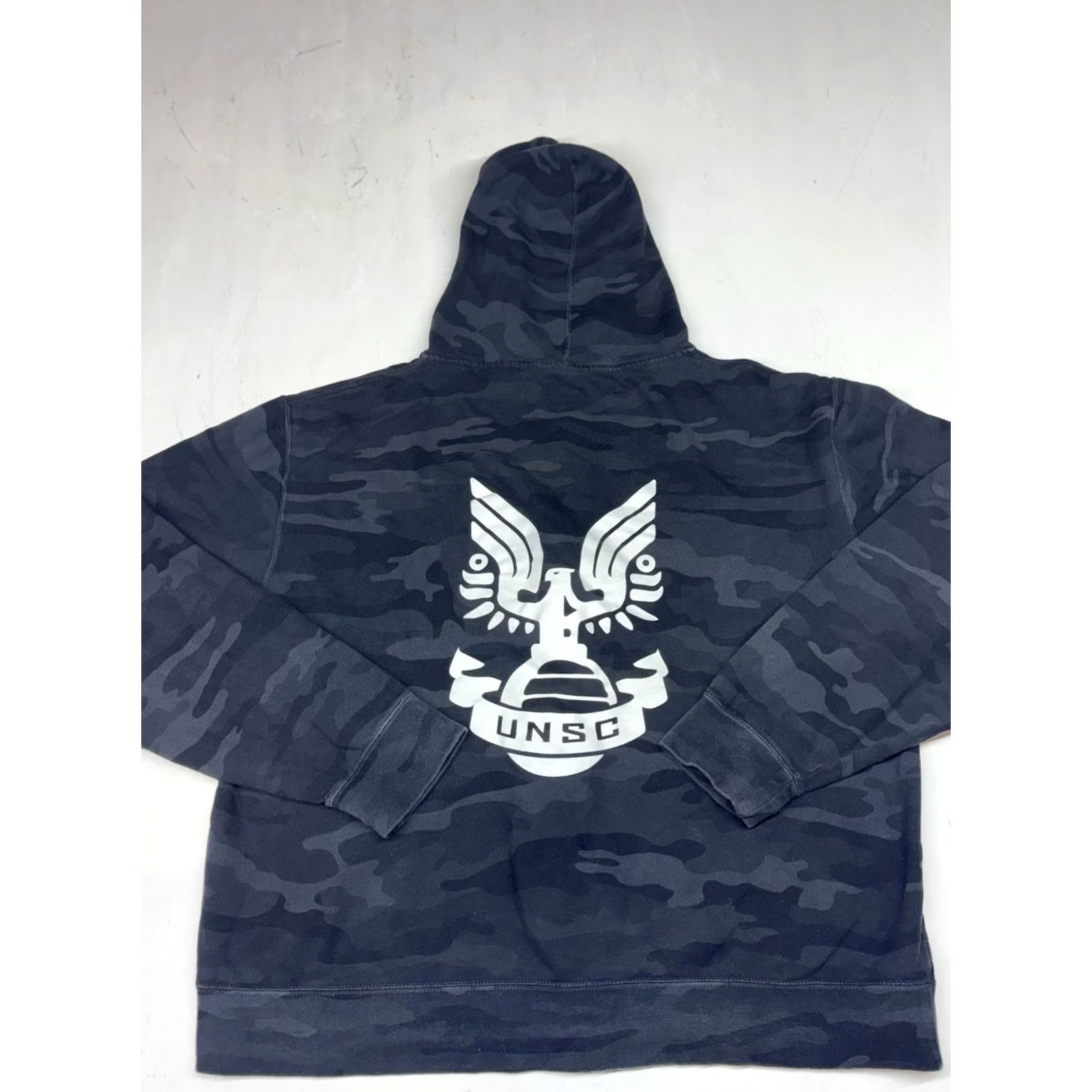 Vintage Halo 343 Industries UNSC Employee Hoodie Black Camo Zip Up 3XL Size US XXL / EU 58 / 5 - 7 Thumbnail