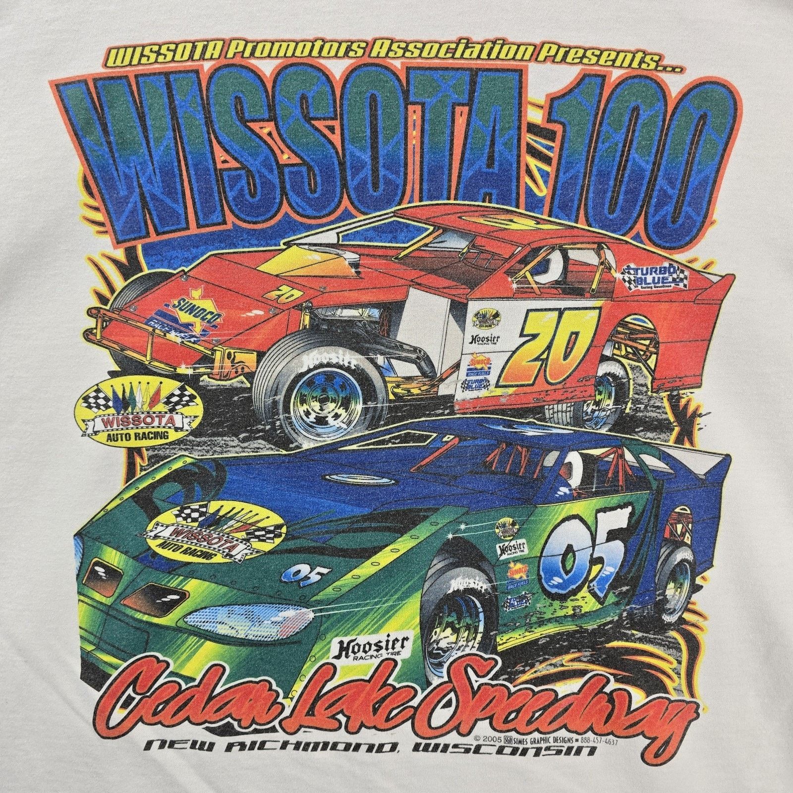 Hanes Vtg Wissota 100 Racing Shirt XL Y2k 2005 Nascar Autograph Size US XL / EU 56 / 4 - 2 Thumbnail
