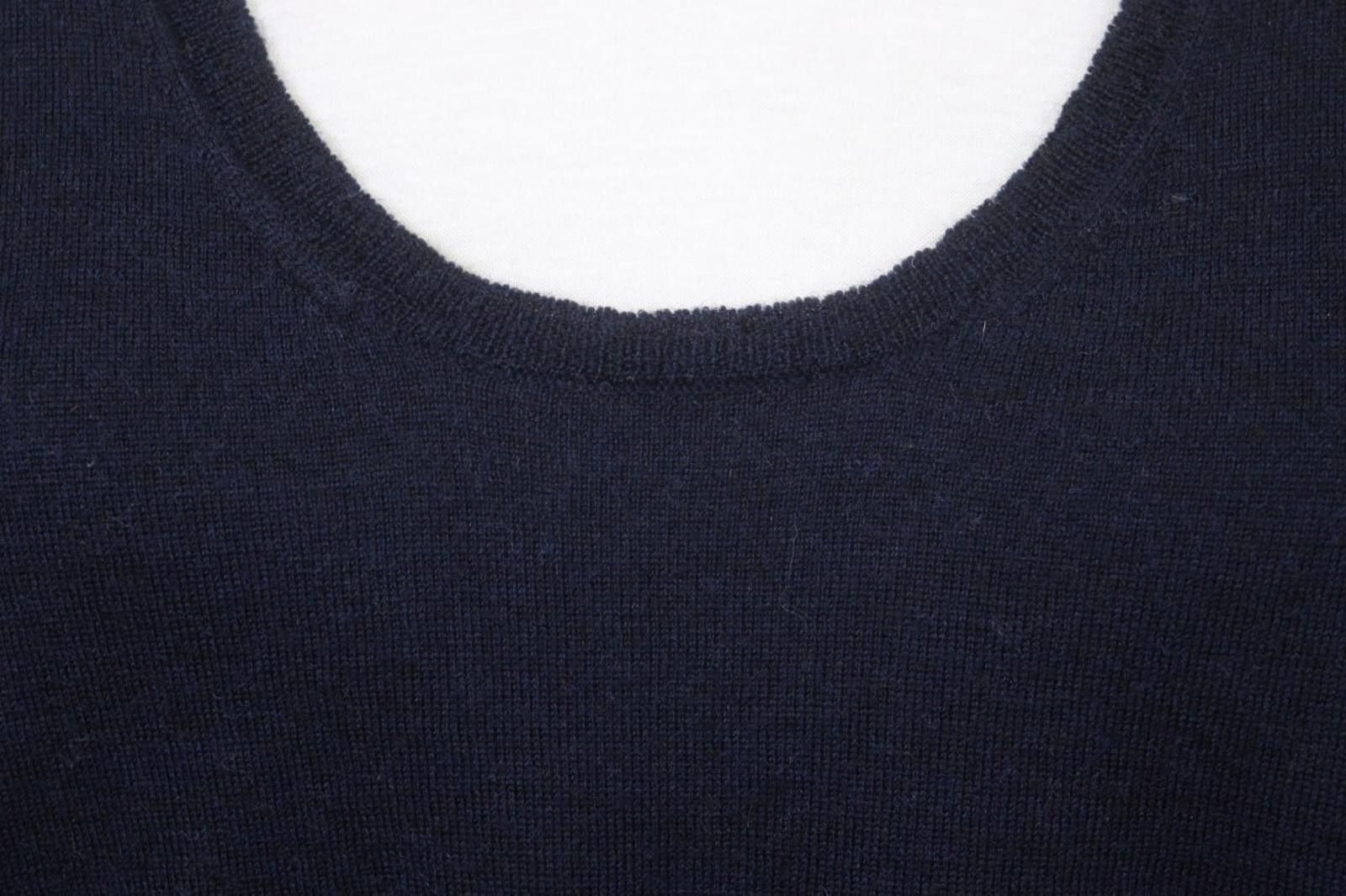 Zadig & Voltaire Zadig & Voltaire Navy Scoop Neck Stretch Blouse Top Size M Size M / US 6-8 / IT 42-44 - 5 Thumbnail
