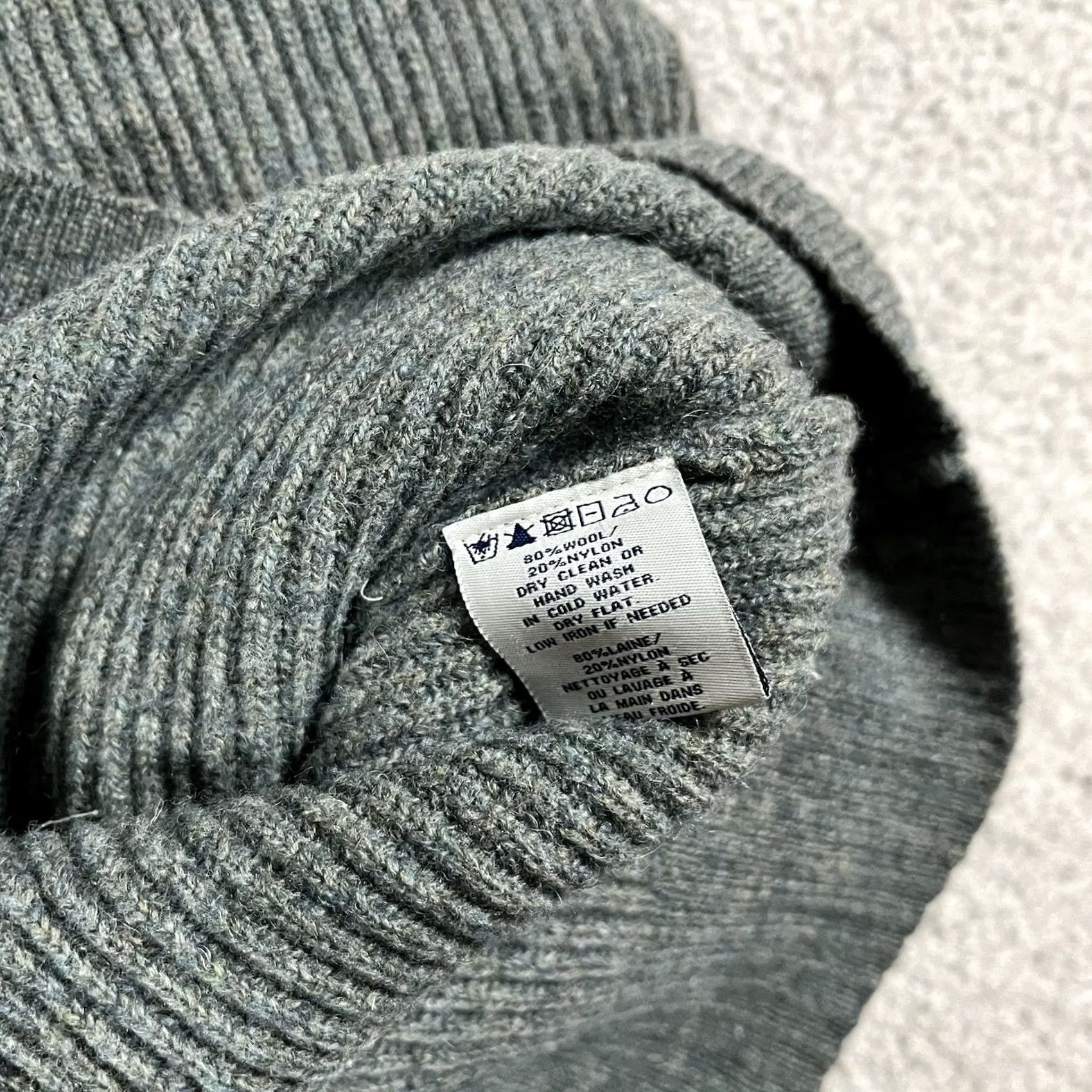 Schott Schott NYC Mens Wool Ribbed Knit Sweater Pullover Crew Neck S Green Winter Fall Classic Army Outdoor Preppy Size US S / EU 44-46 / 1 - 4 Thumbnail