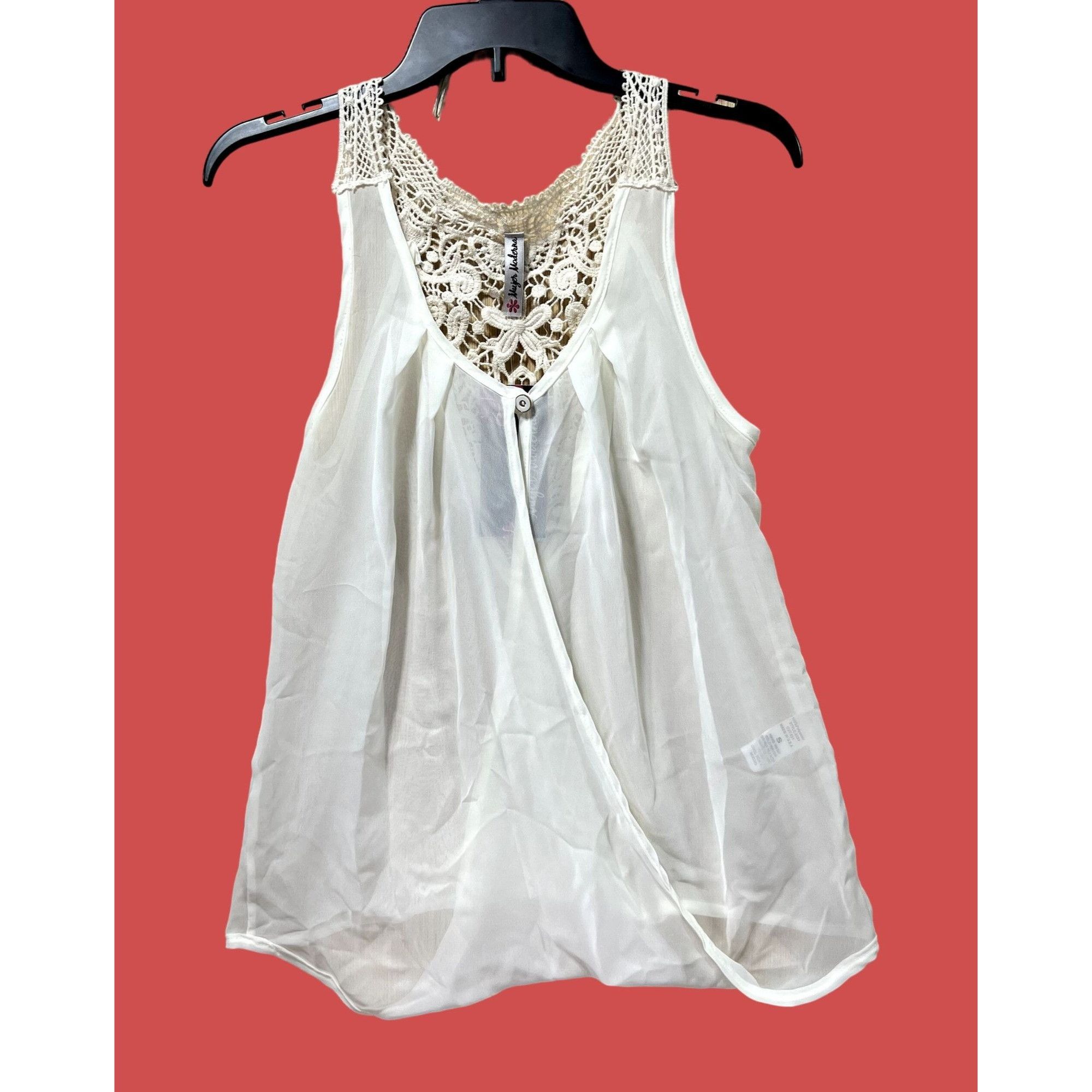 Other Mujer Moderna - Women's Sleeveless Lace Blouse - Beige - Sma Size S / US 4 / IT 40 - 2 Thumbnail