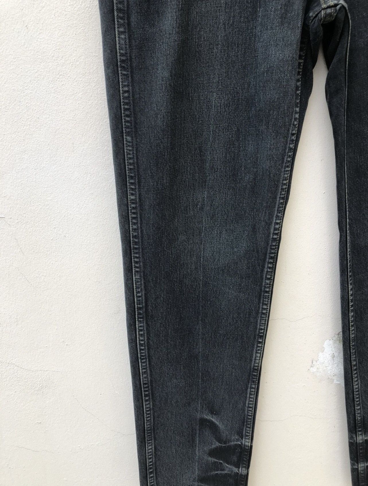 Levi's Vintage Clothing VTG 00s Levi’s 606 Big E Orange Tab Waxed Denim Slim Jeans Size US 33 - 10 Thumbnail