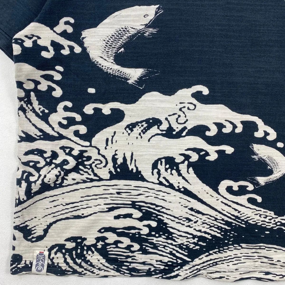 Indigo Japanese Traditional Indigo Great Wave Graphic Tee Shirt Size US M / EU 48-50 / 2 - 2 Thumbnail