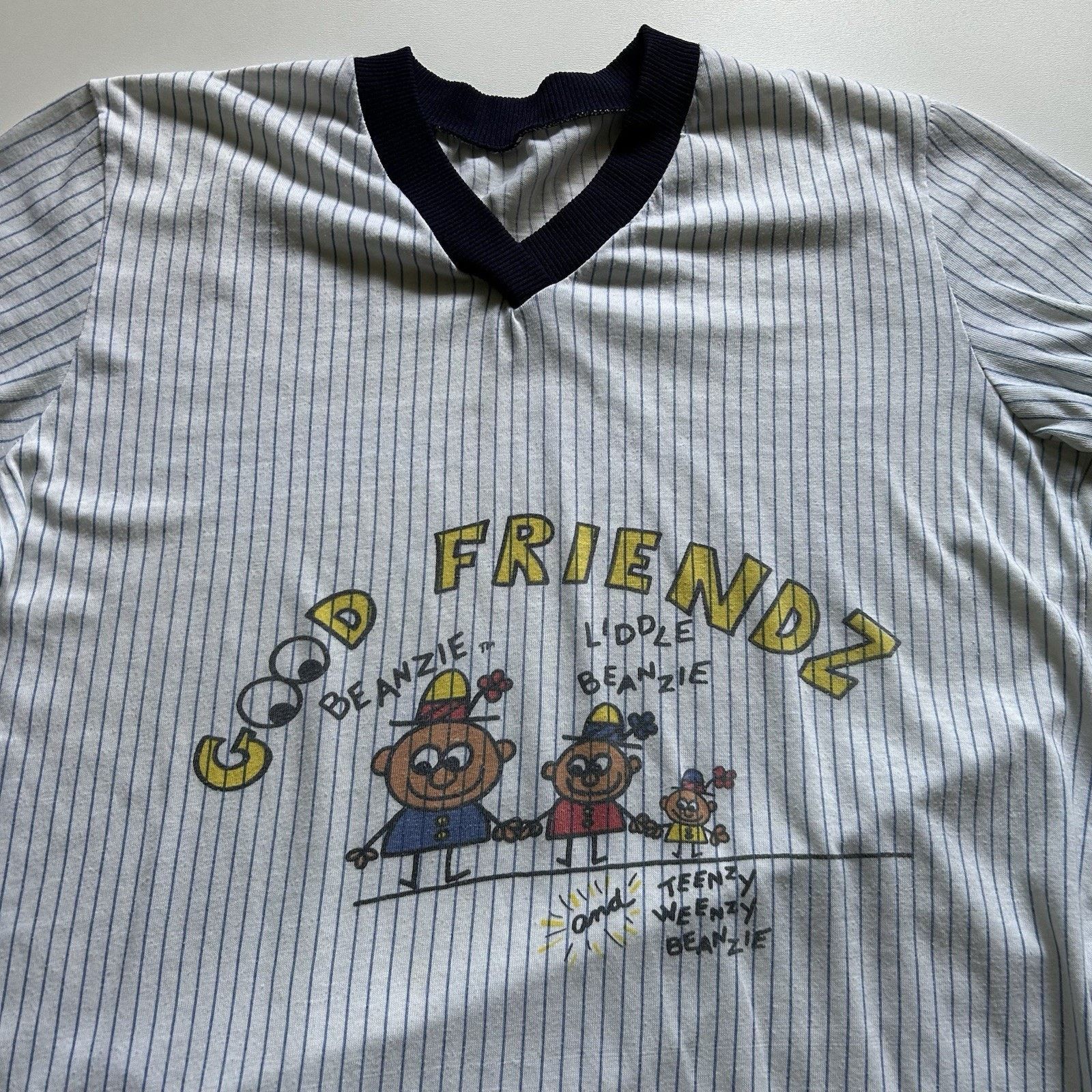 Vintage Vintage 90s Funny T-Shirt Medium Good Friends Beanzie Art Size US M / EU 48-50 / 2 - 2 Thumbnail