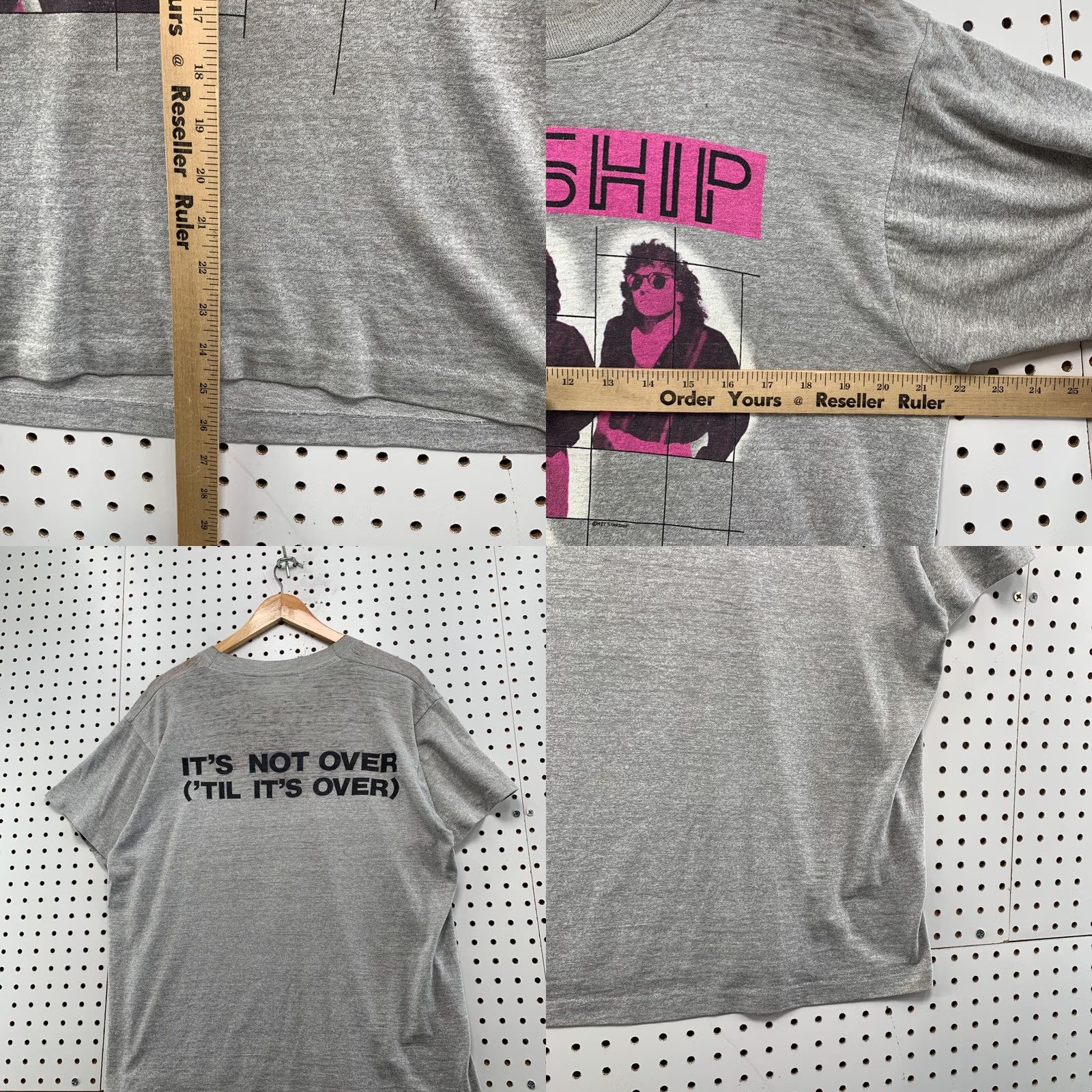 Vintage VINTAGE Starship Shirt Mens L Gray ITS NOT OVER Music 80s Single Stitch 22x27 Size US L / EU 52-54 / 3 - 9 Thumbnail