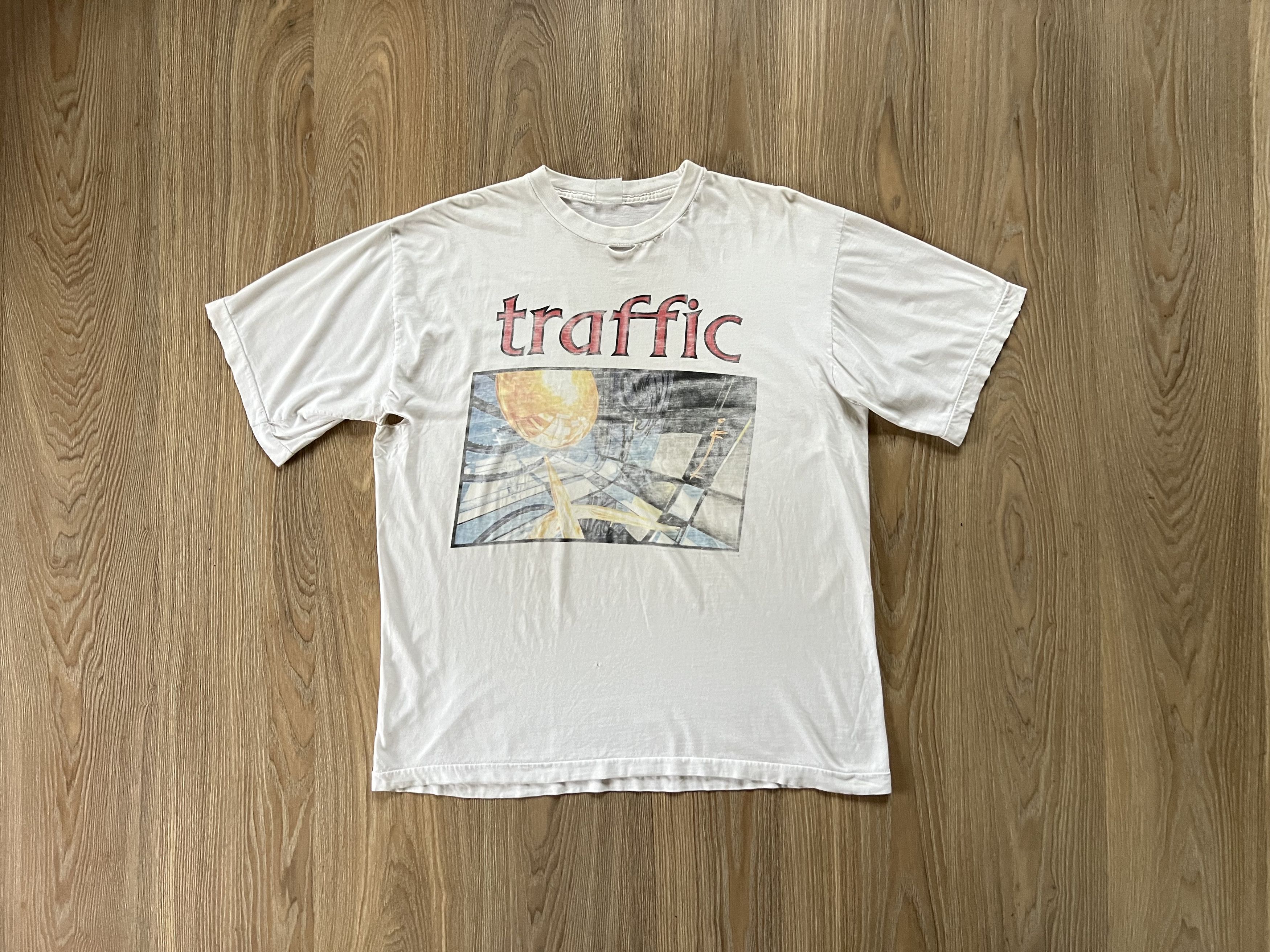 image of Rock T Shirt Traffic Far From Home 1994 Tour T Shirt in White, Men's (Size Large)