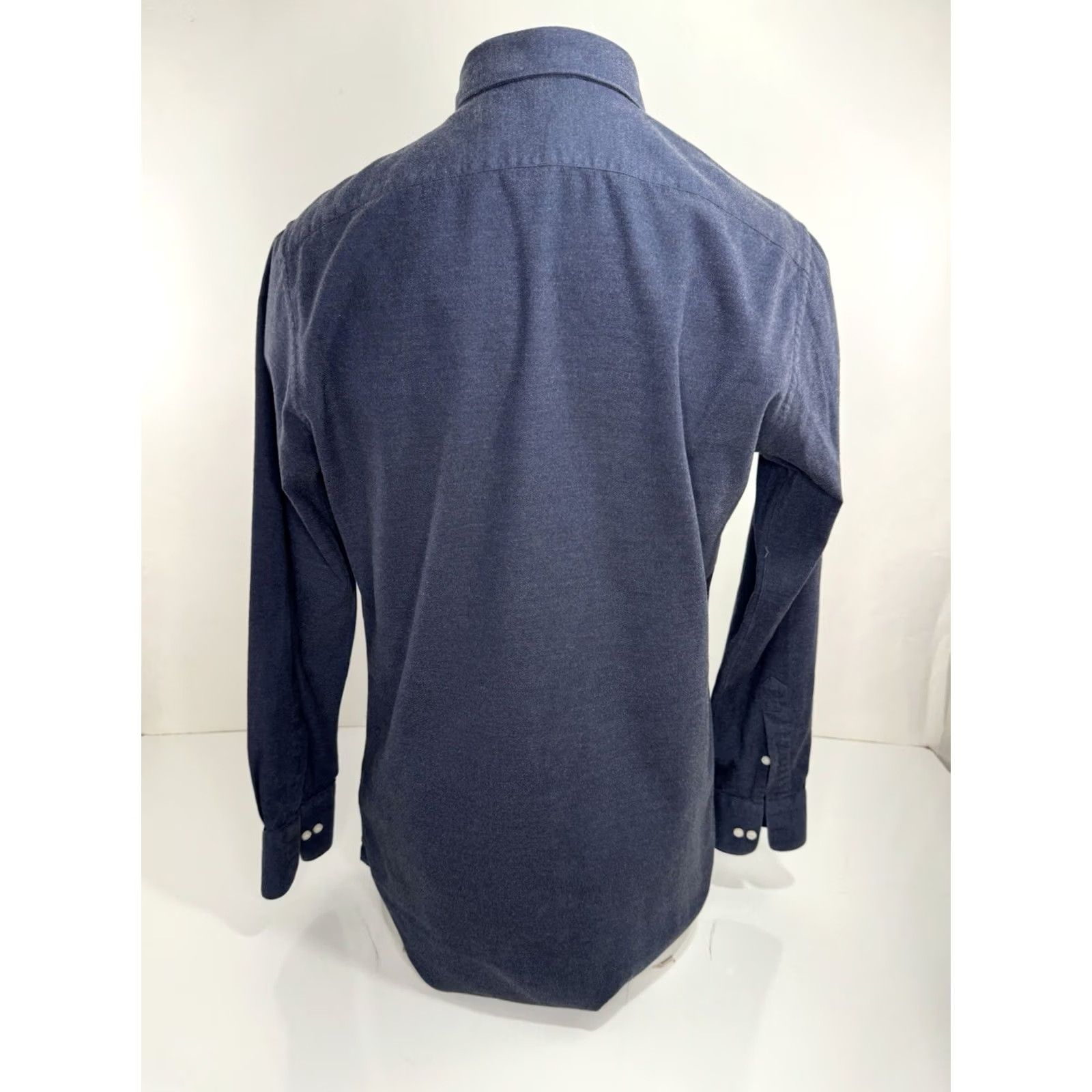 Suitsupply Suitsupply - Mens L Slim Fit Pullover Shirt Shirt Long Sleeve Blue Slimming Button-Up Mens L Blue Size US L / EU 52-54 / 3 - 4 Thumbnail