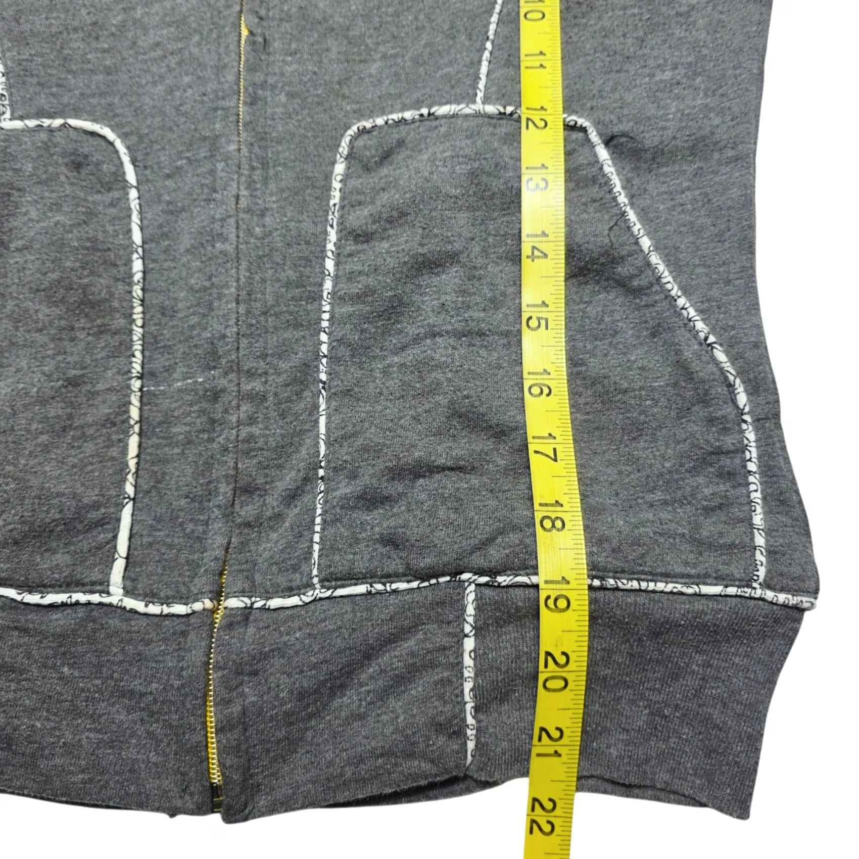 Coogi VINTAGE Coogi Hoodie Sweatshirt Women's M Heather Grey Full Zip Size M / US 6-8 / IT 42-44 - 5 Thumbnail