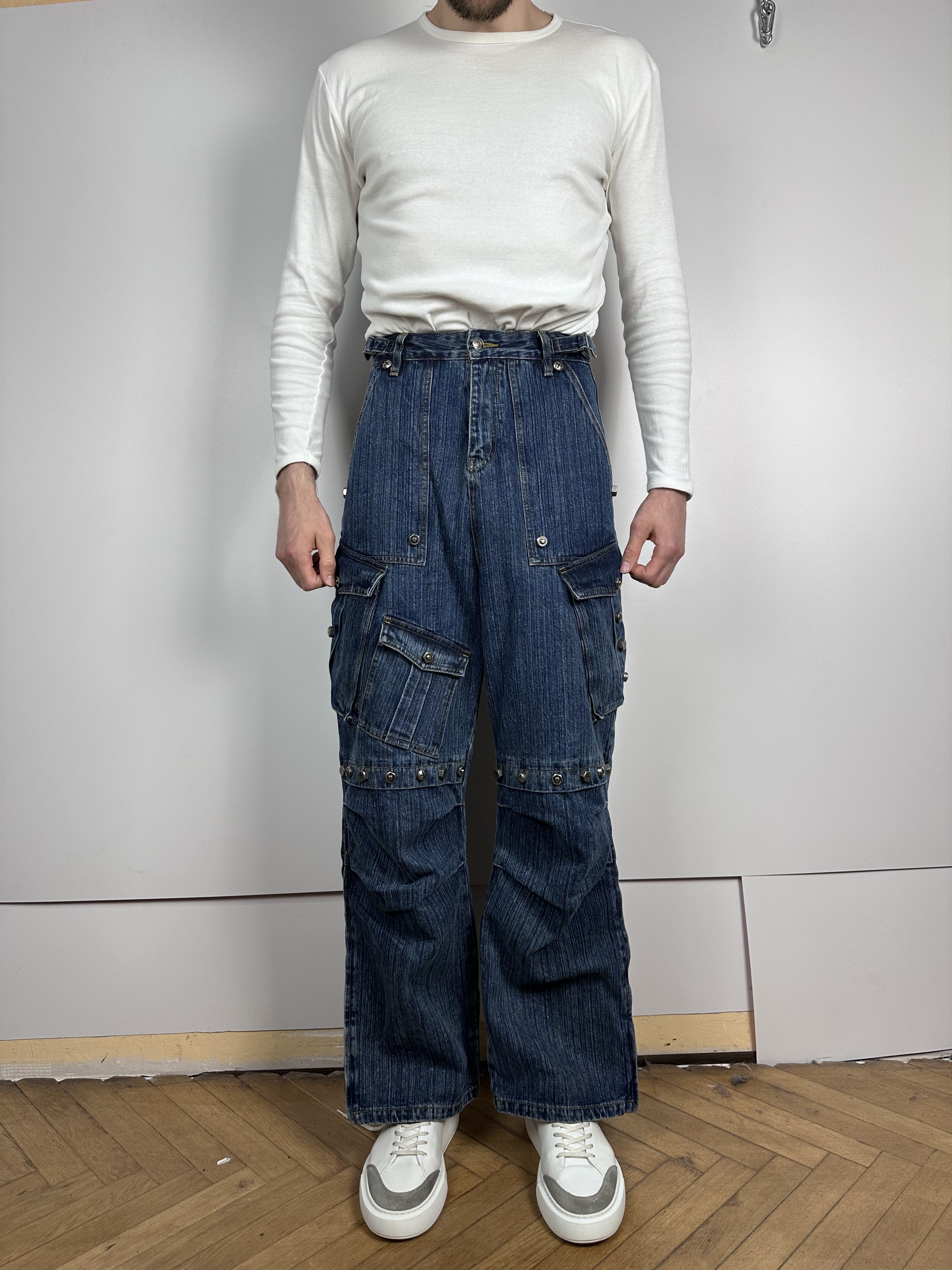 Vintage Masonprince Multi-pocket Avangard Y2K Cargo Denim Japan S Size US 32 / EU 48 - 2 Thumbnail