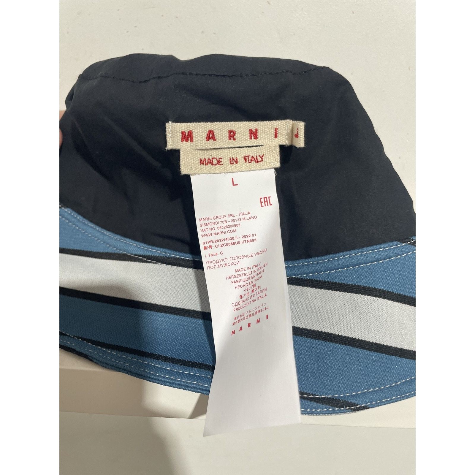 Marni Marni Striped Blue Bucket Hat Size Large Brand New Size ONE SIZE - 3 Thumbnail