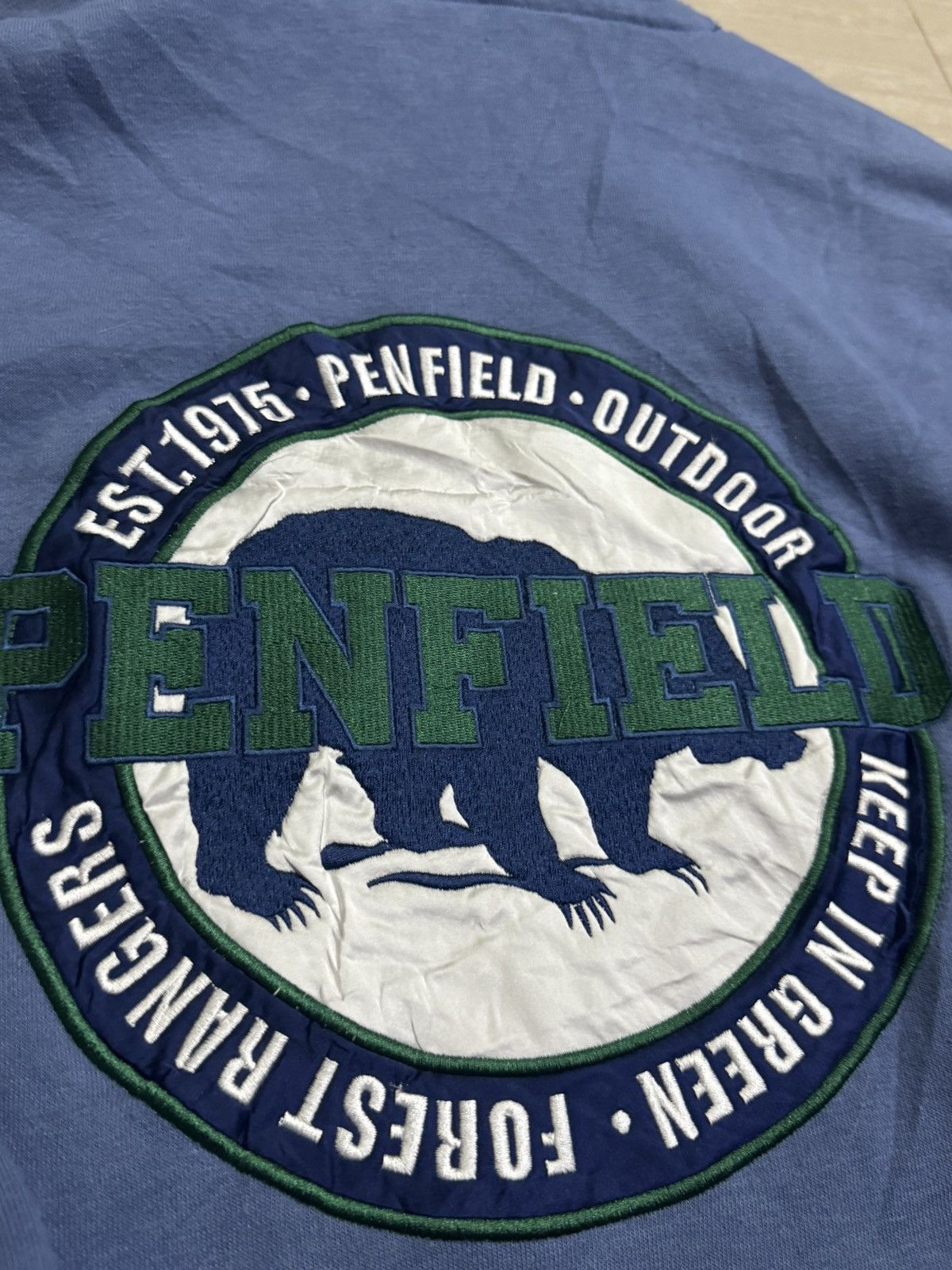Penfield Penfield Original Big Logo Hoodie Blue Color Size US XL / EU 56 / 4 - 4 Thumbnail