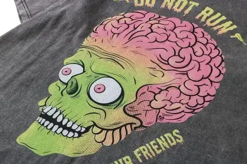 Vintage Zombie Skull Tshirt Size US L / EU 52-54 / 3 - 2 Thumbnail