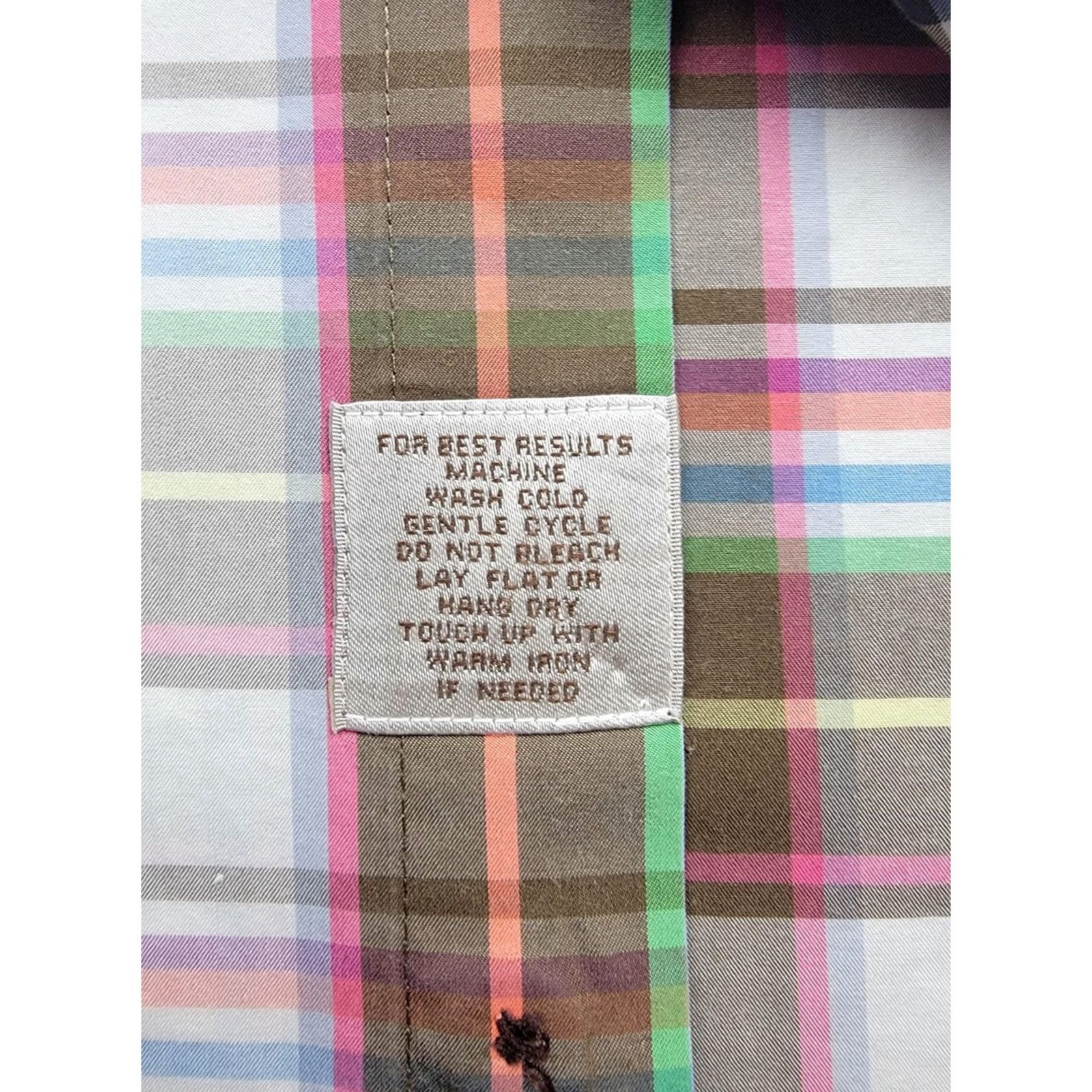 Peter Millar Peter Millar Shirt Mens XL Plaid Multicolor Weekender Wash Long Sleeve Button-Down Collar Button-Up Shirt Size US XL / EU 56 / 4 - 6 Thumbnail